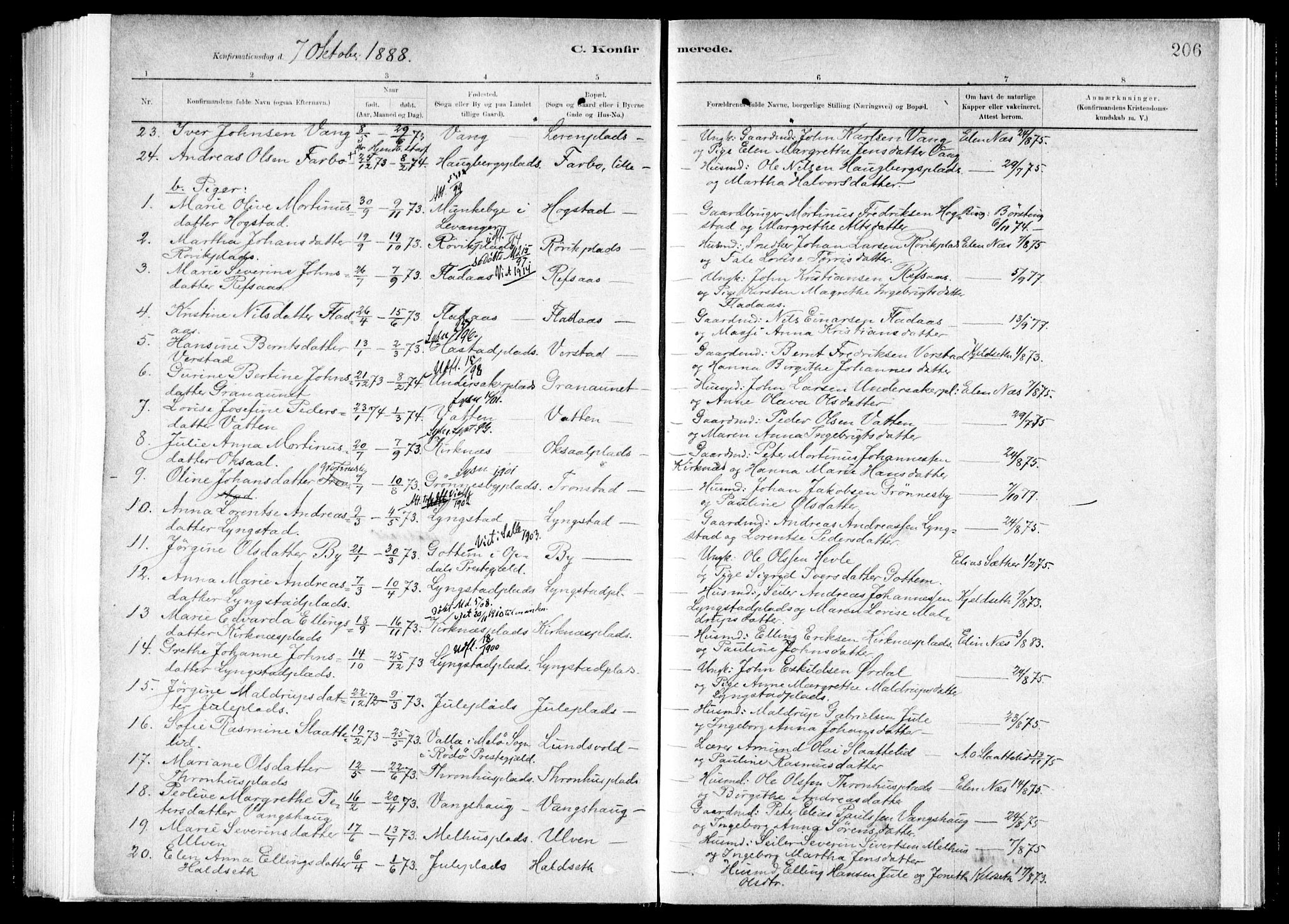 Ministerialprotokoller, klokkerbøker og fødselsregistre - Nord-Trøndelag, SAT/A-1458/730/L0285: Parish register (official) no. 730A10, 1879-1914, p. 206