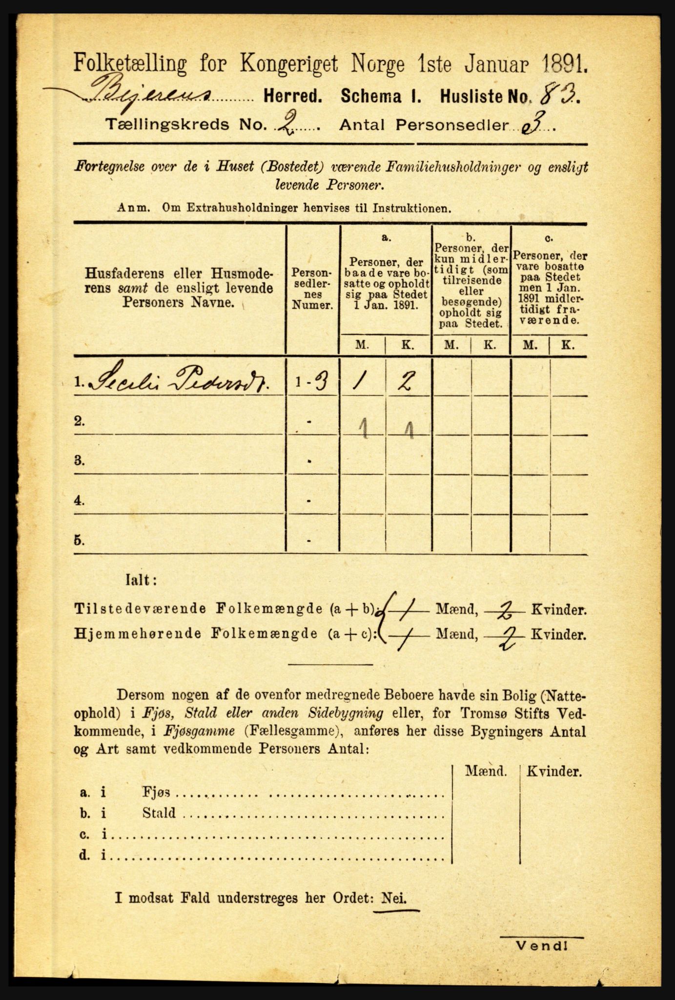 RA, 1891 census for 1839 Beiarn, 1891, p. 380