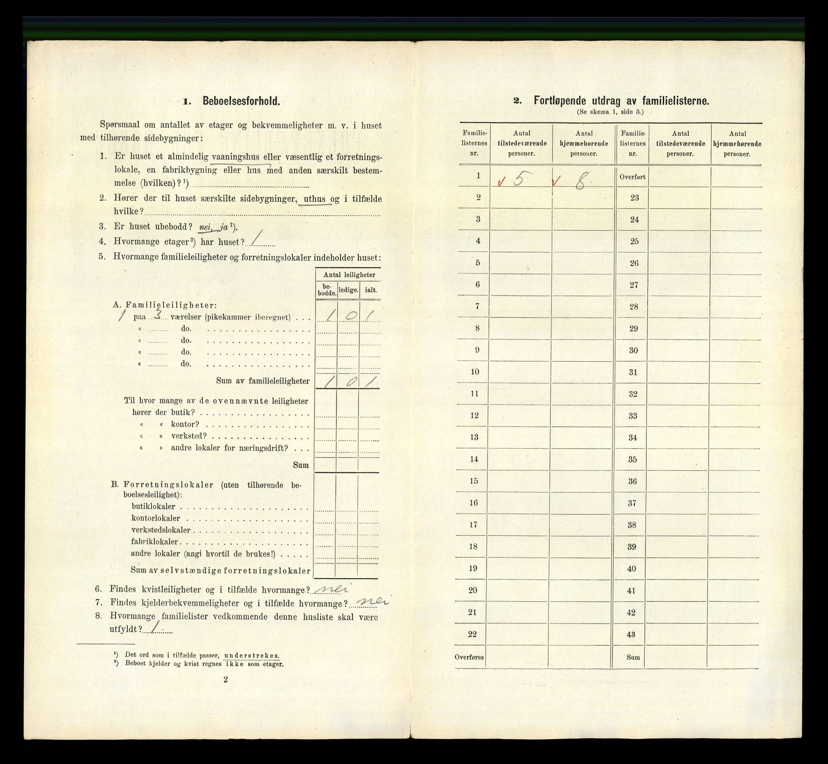 RA, 1910 census for Skien, 1910, p. 7309