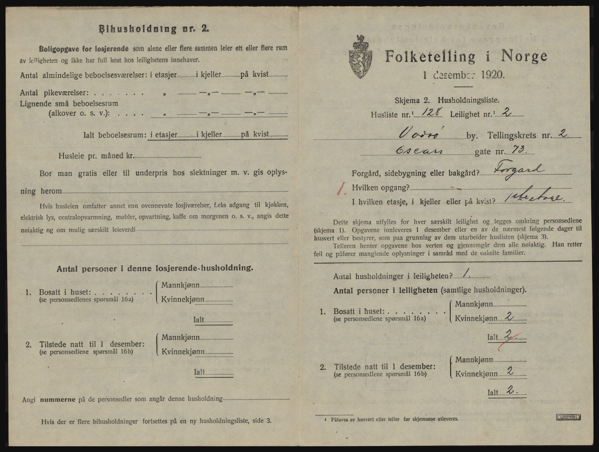 SATØ, 1920 census for Vadsø, 1920, p. 1344