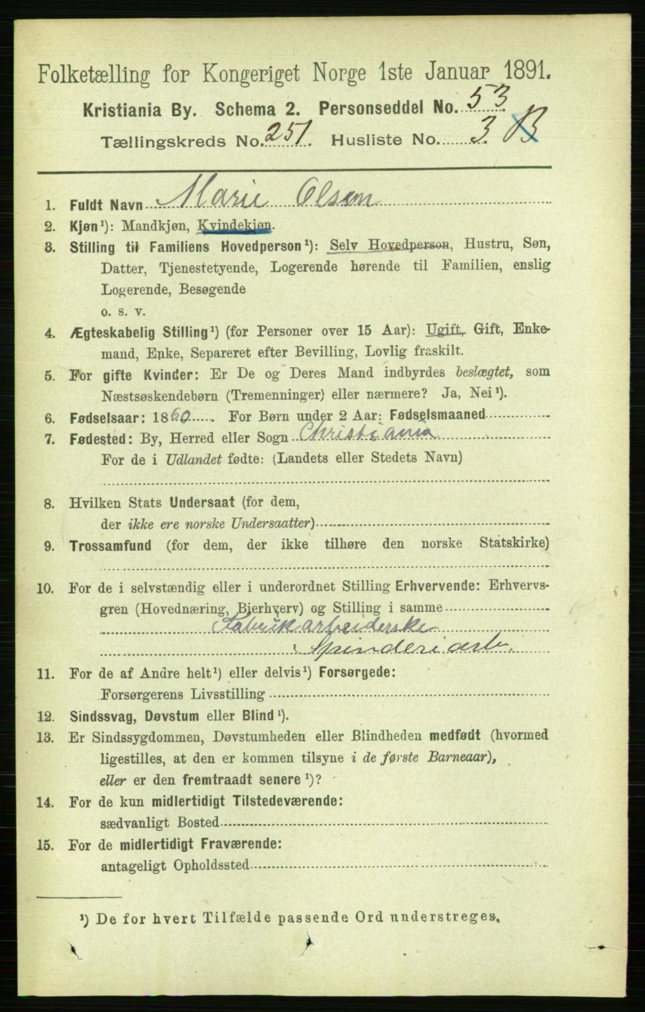RA, 1891 census for 0301 Kristiania, 1891, p. 153117