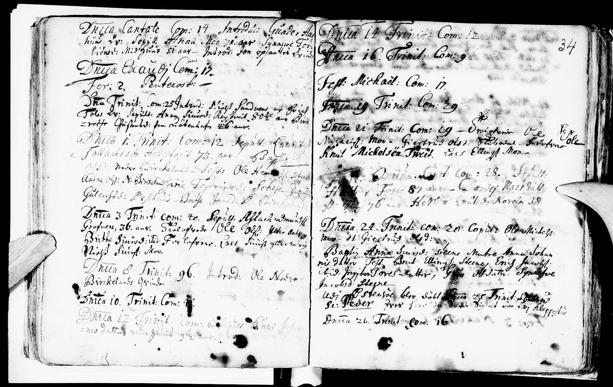 Kvam sokneprestembete, AV/SAB-A-76201/H/Haa: Parish register (official) no. A 2, 1696-1741, p. 34