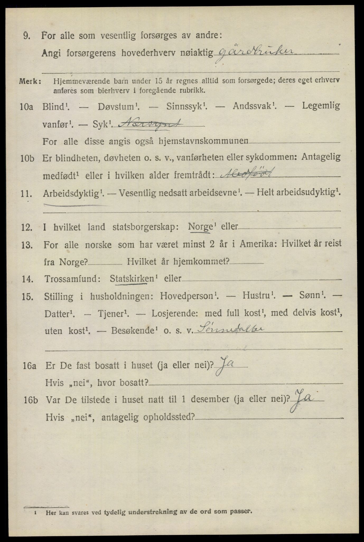 SAO, 1920 census for Ullensaker, 1920, p. 5514