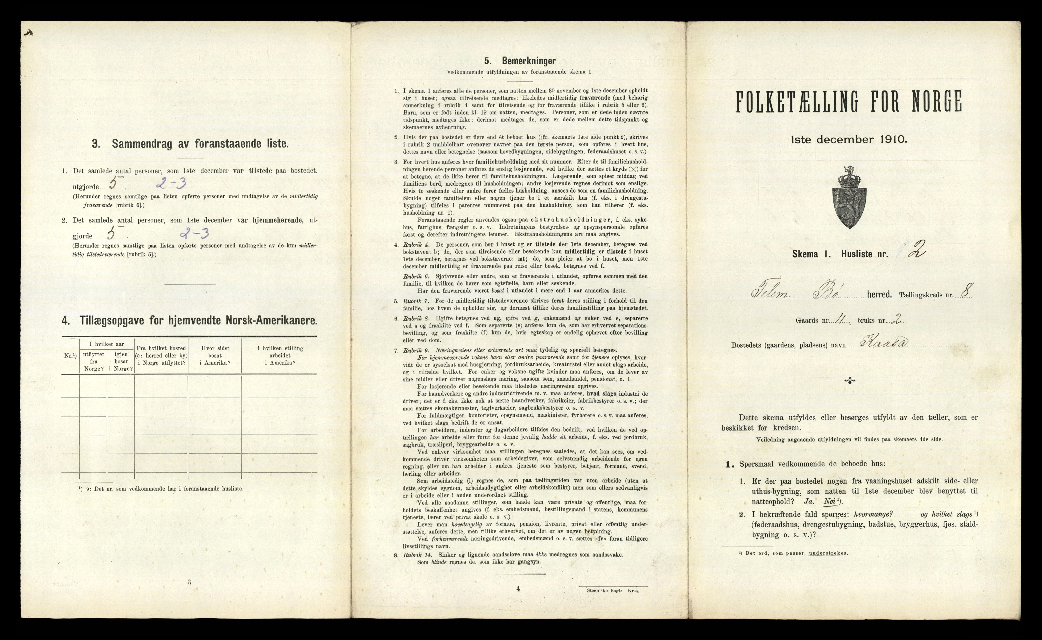 RA, 1910 census for Bø, 1910, p. 949