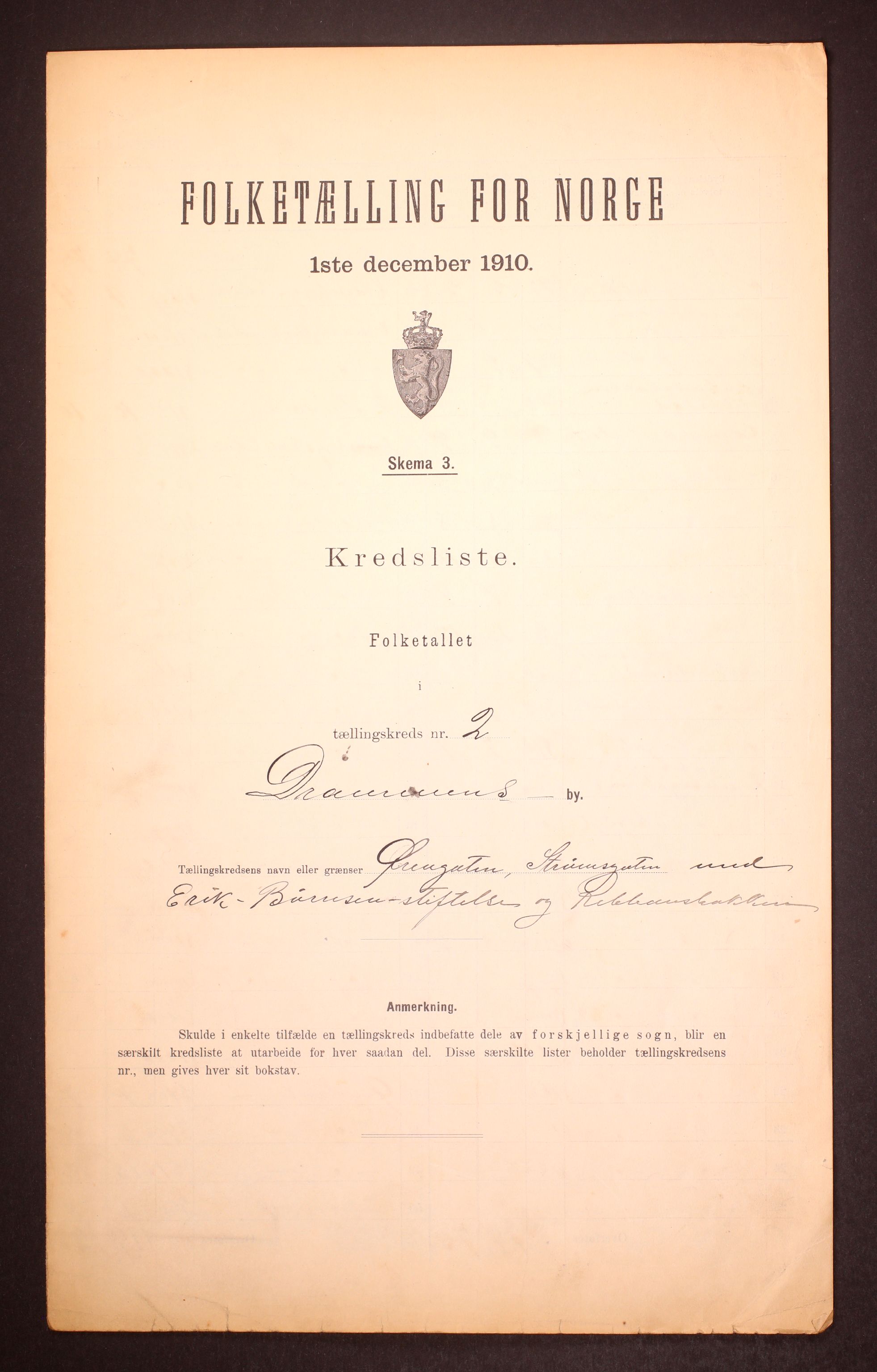 RA, 1910 census for Drammen, 1910, p. 11