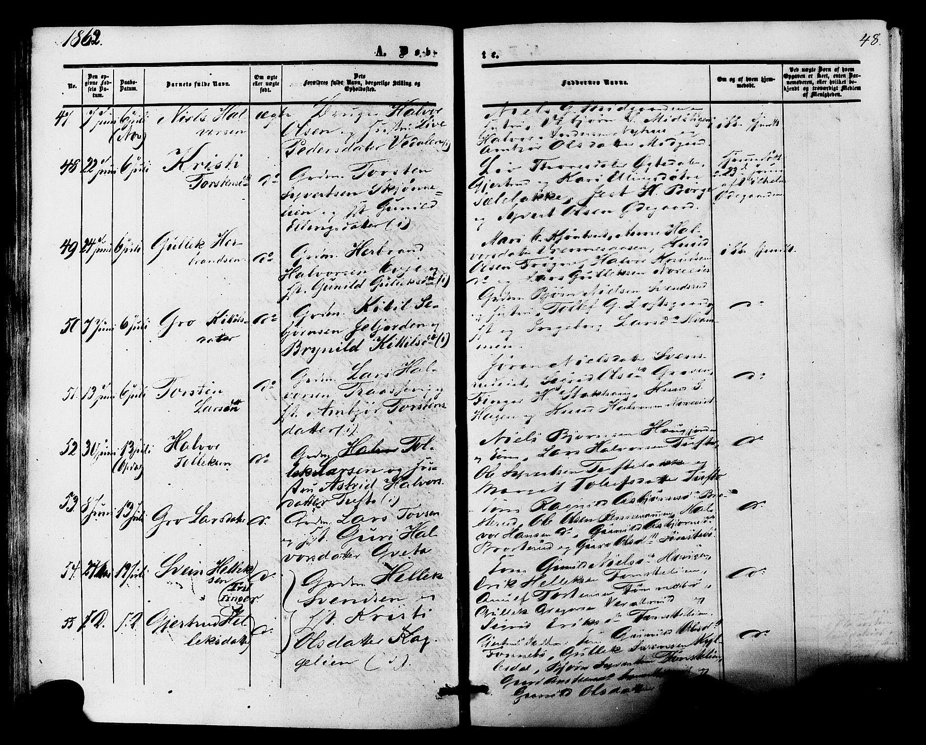 Nore kirkebøker, AV/SAKO-A-238/F/Fa/L0003: Parish register (official) no. I 3, 1858-1866, p. 48