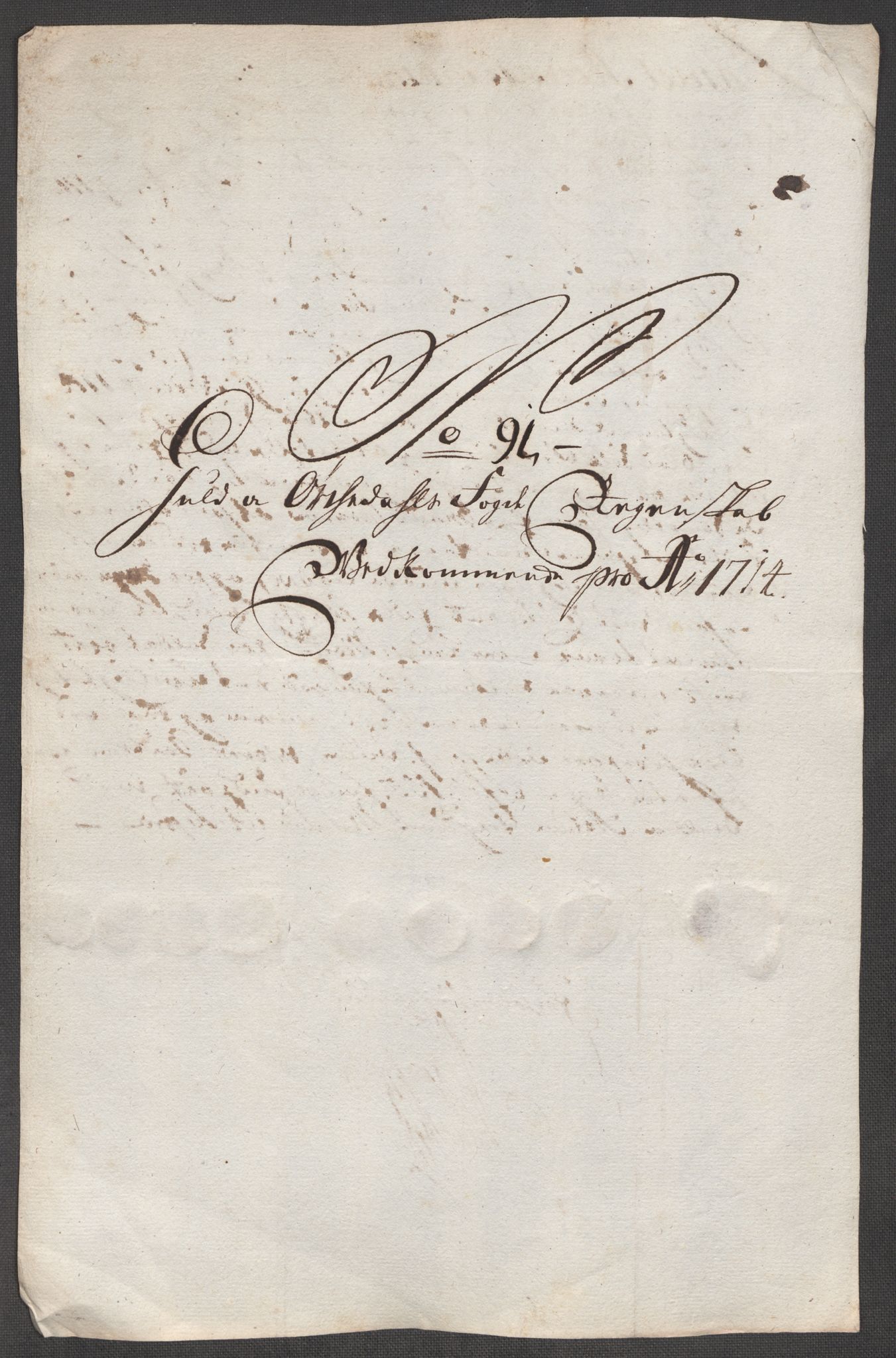 Rentekammeret inntil 1814, Reviderte regnskaper, Fogderegnskap, RA/EA-4092/R60/L3965: Fogderegnskap Orkdal og Gauldal, 1714, p. 526