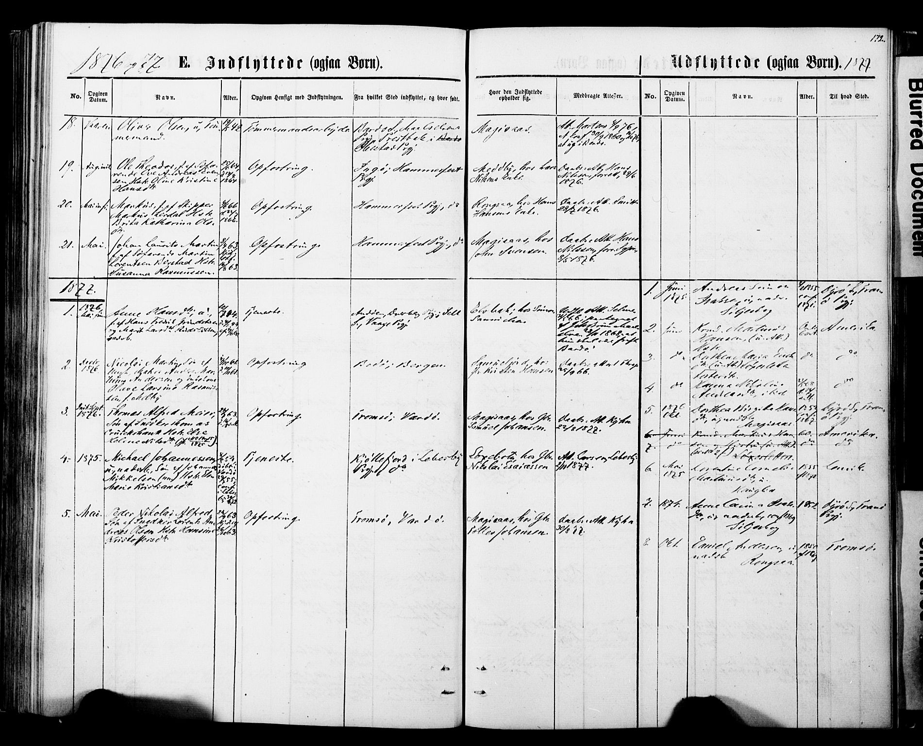Ibestad sokneprestembete, SATØ/S-0077/H/Ha/Haa/L0013kirke: Parish register (official) no. 13, 1865-1879, p. 172