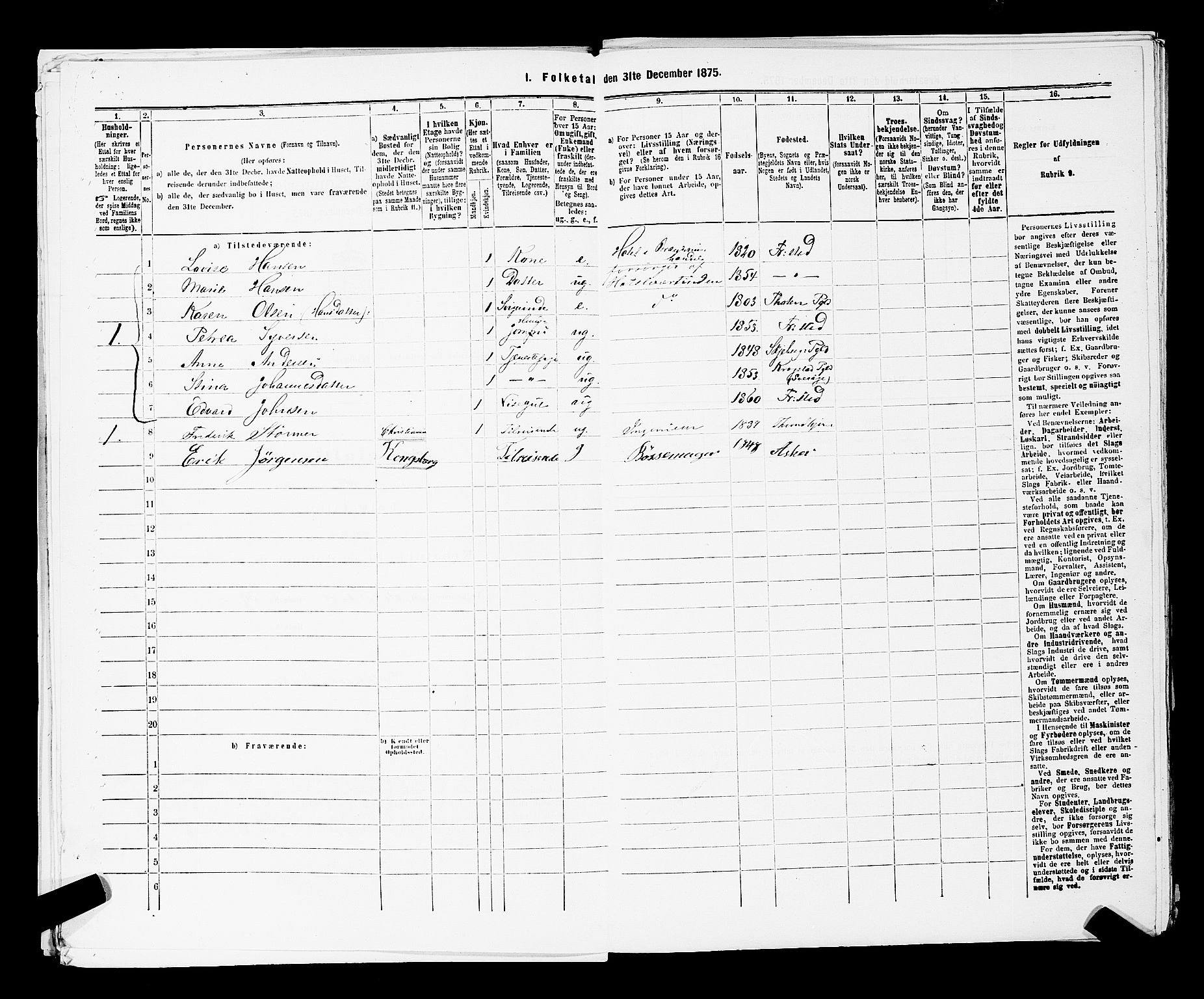 RA, 1875 census for 0103B Fredrikstad/Fredrikstad, 1875, p. 106