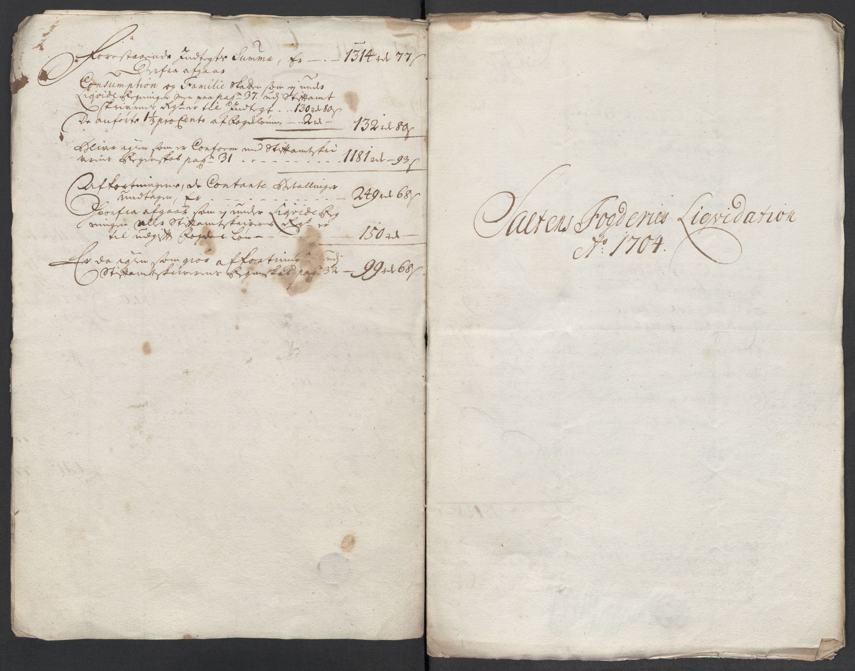 Rentekammeret inntil 1814, Reviderte regnskaper, Fogderegnskap, AV/RA-EA-4092/R66/L4580: Fogderegnskap Salten, 1701-1706, p. 235