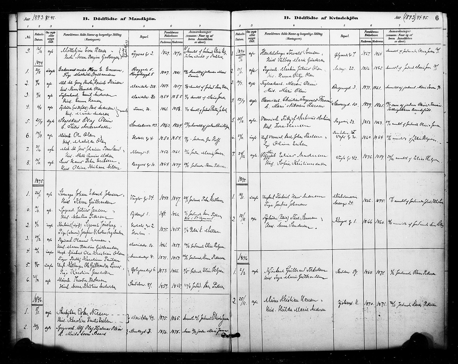 Sagene prestekontor Kirkebøker, SAO/A-10796/F/L0003: Parish register (official) no. 3, 1880-1922, p. 6
