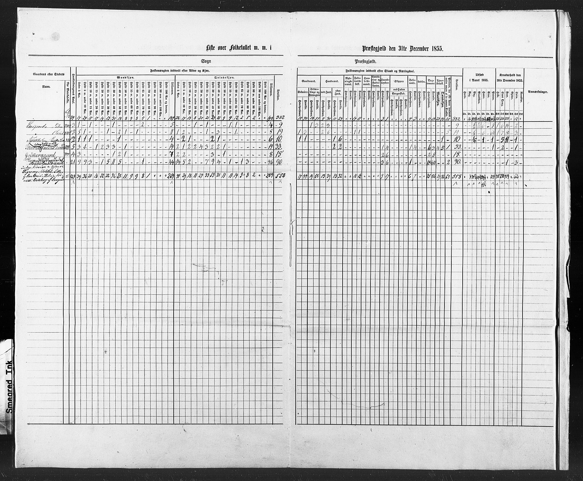 SAT, Census 1855 for Borgund, 1855, p. 71