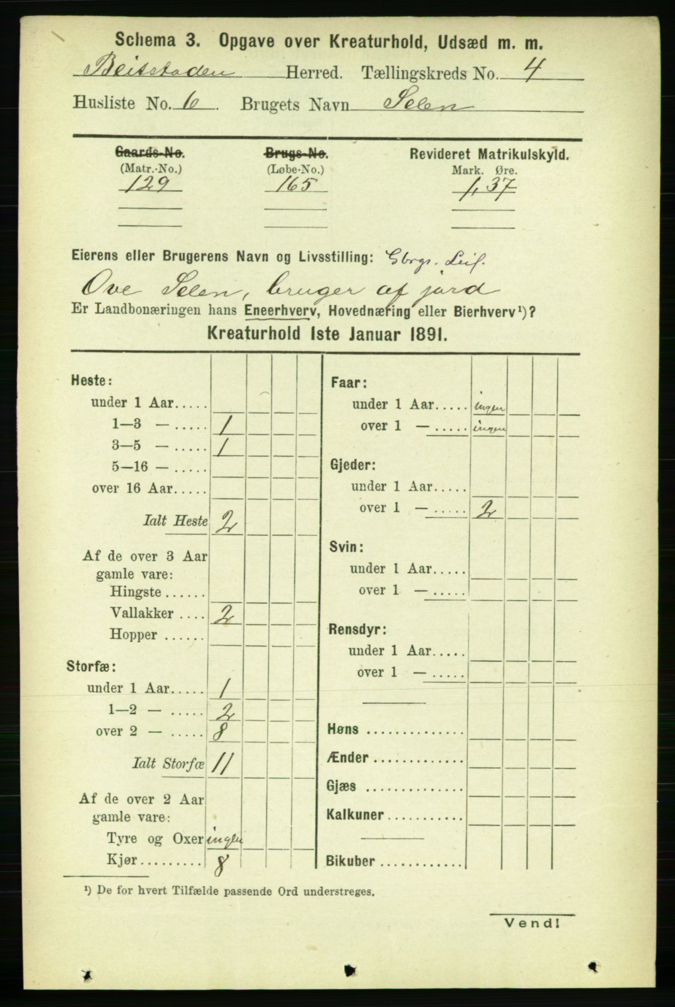 RA, 1891 census for 1727 Beitstad, 1891, p. 5800