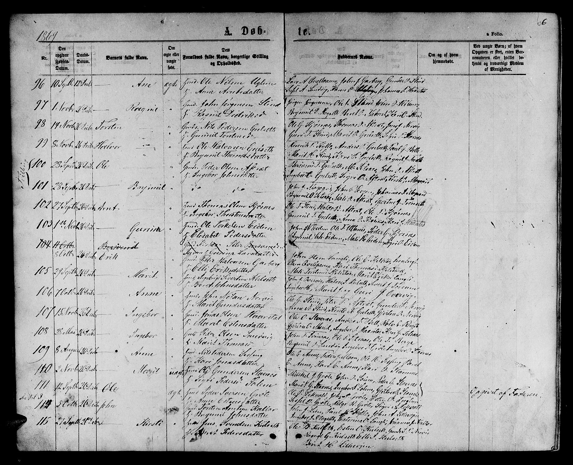 Ministerialprotokoller, klokkerbøker og fødselsregistre - Sør-Trøndelag, SAT/A-1456/695/L1156: Parish register (copy) no. 695C07, 1869-1888, p. 6