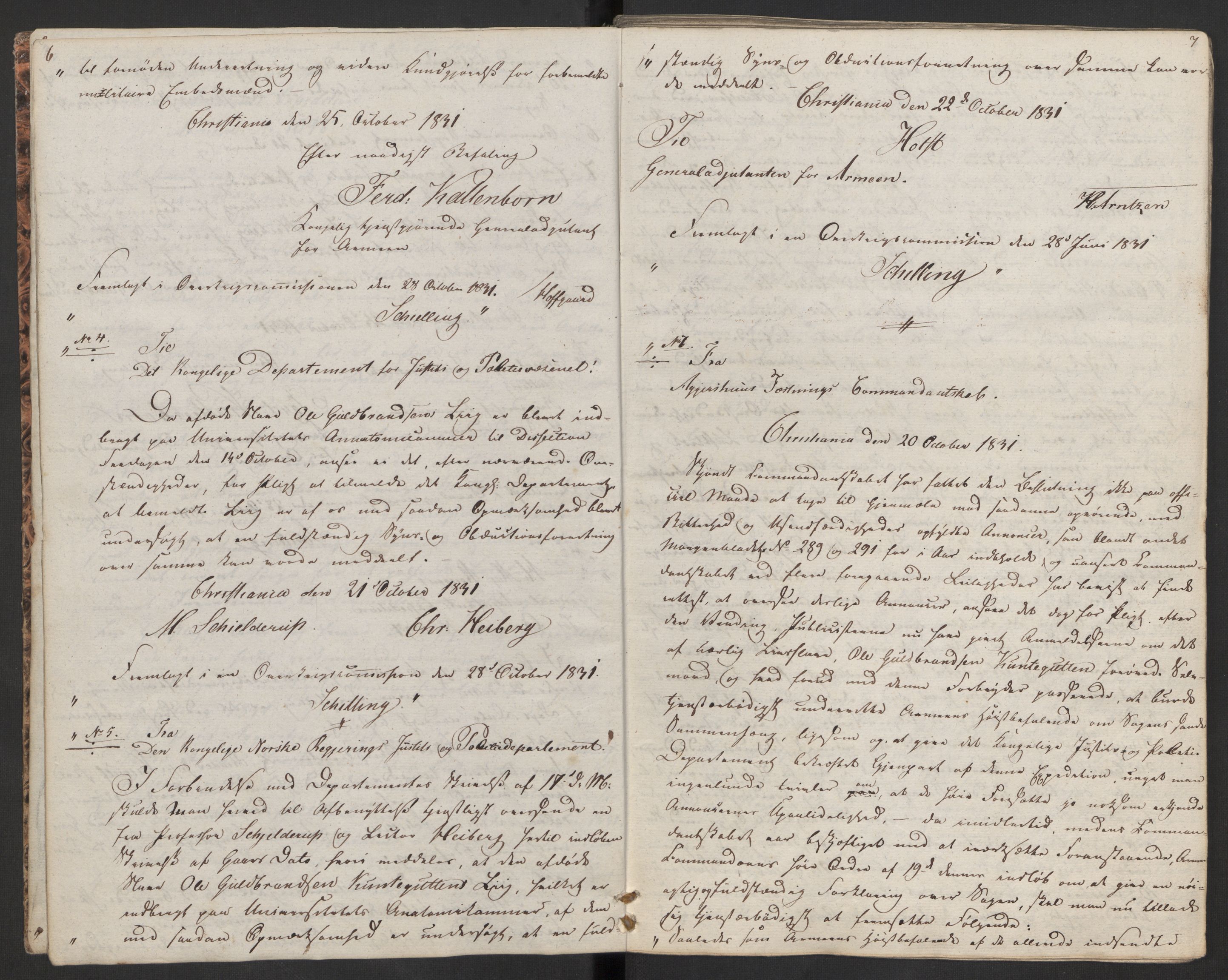 Forsvaret, Generalauditøren, AV/RA-RAFA-1772/F/Fh/Fha/L0035b: Samme sag som i 35 a. Desuden menedssag mod Widding; og andre sager., 1820-1834