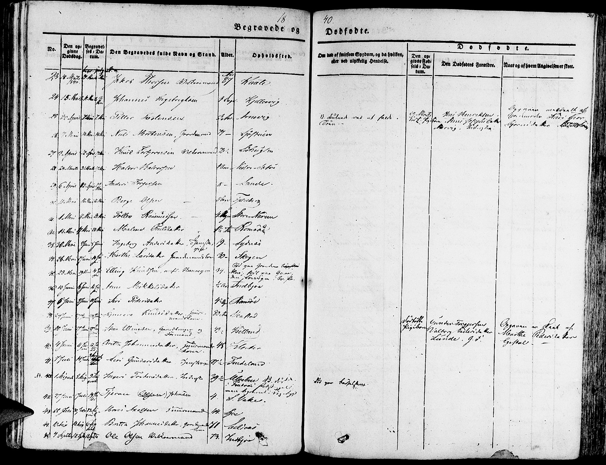 Fjelberg sokneprestembete, AV/SAB-A-75201/H/Haa: Parish register (official) no. A 6, 1835-1851, p. 301