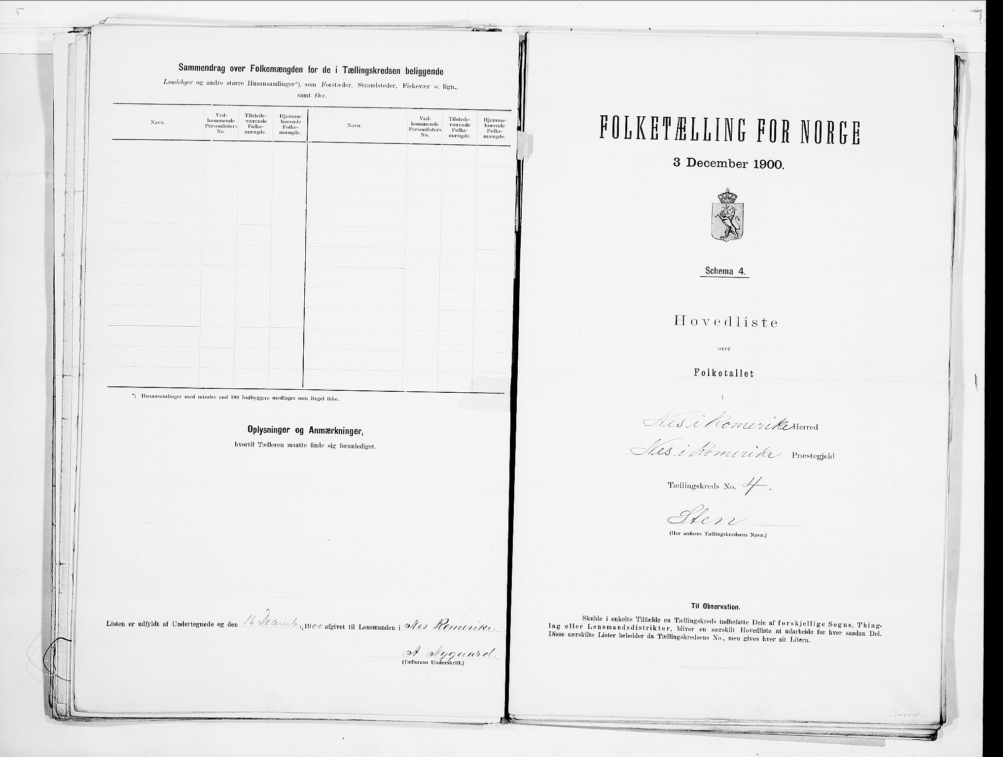 SAO, 1900 census for Nes, 1900, p. 11