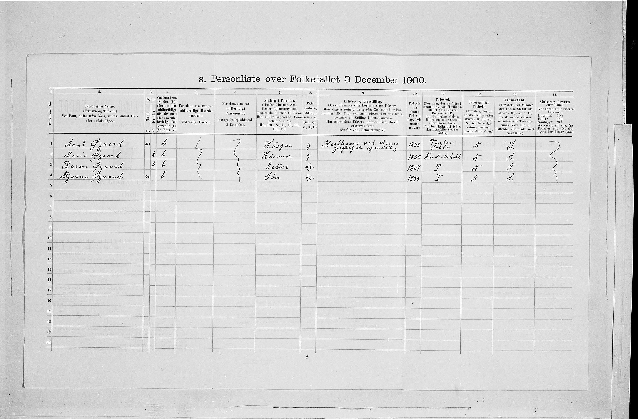 SAO, 1900 census for Kristiania, 1900, p. 41420