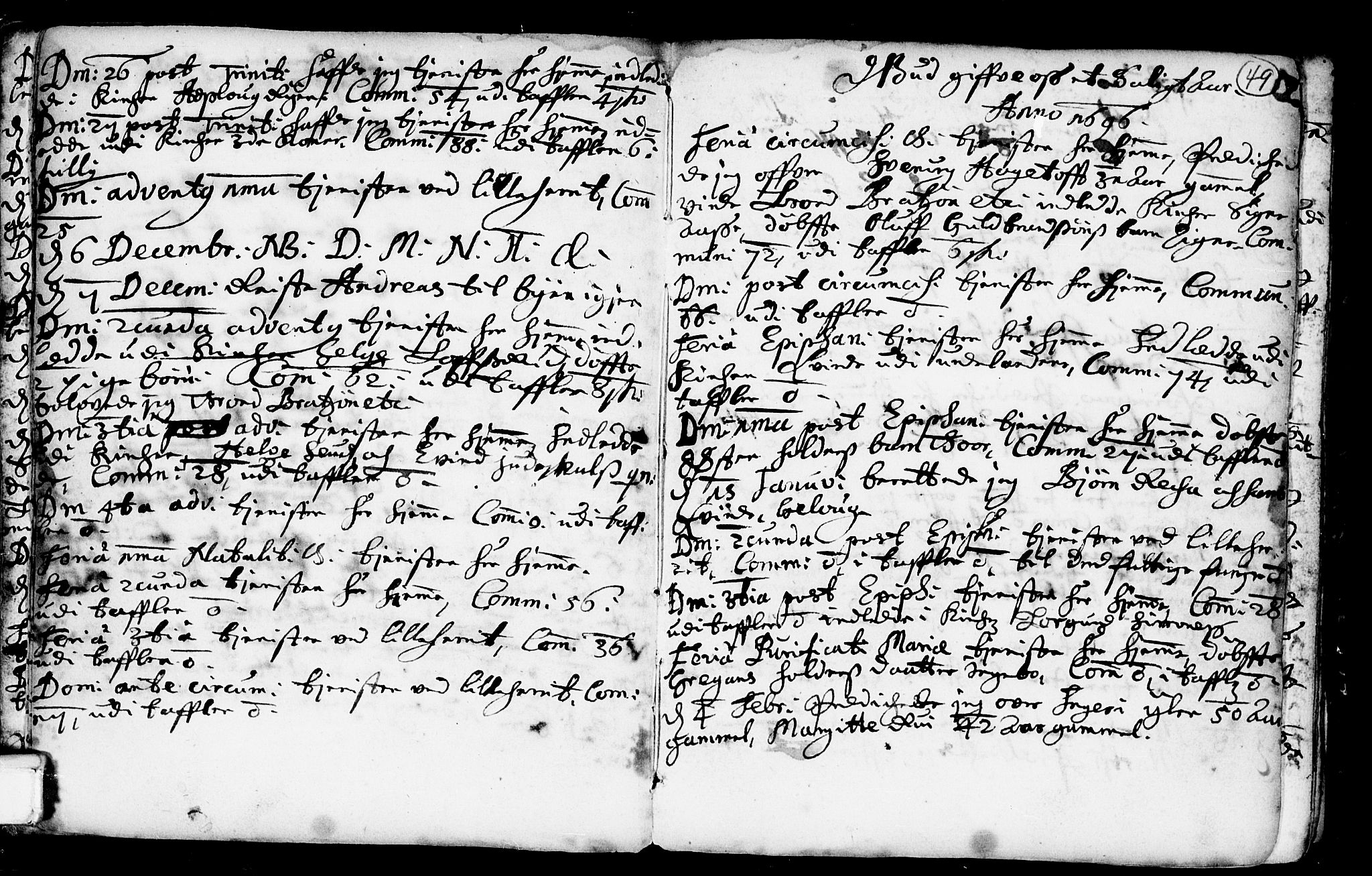 Heddal kirkebøker, SAKO/A-268/F/Fa/L0001: Parish register (official) no. I 1, 1648-1699, p. 49