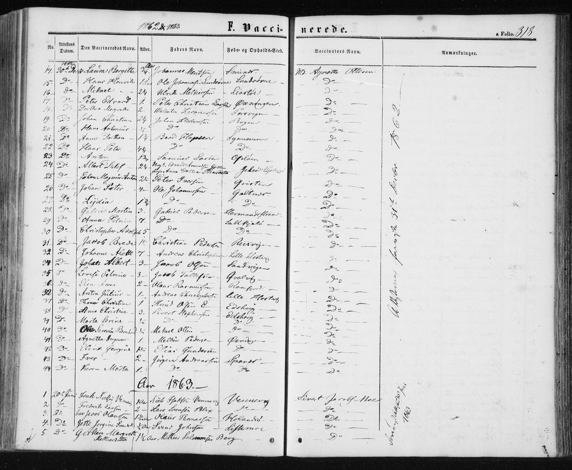 Ministerialprotokoller, klokkerbøker og fødselsregistre - Nord-Trøndelag, AV/SAT-A-1458/780/L0641: Parish register (official) no. 780A06, 1857-1874, p. 318