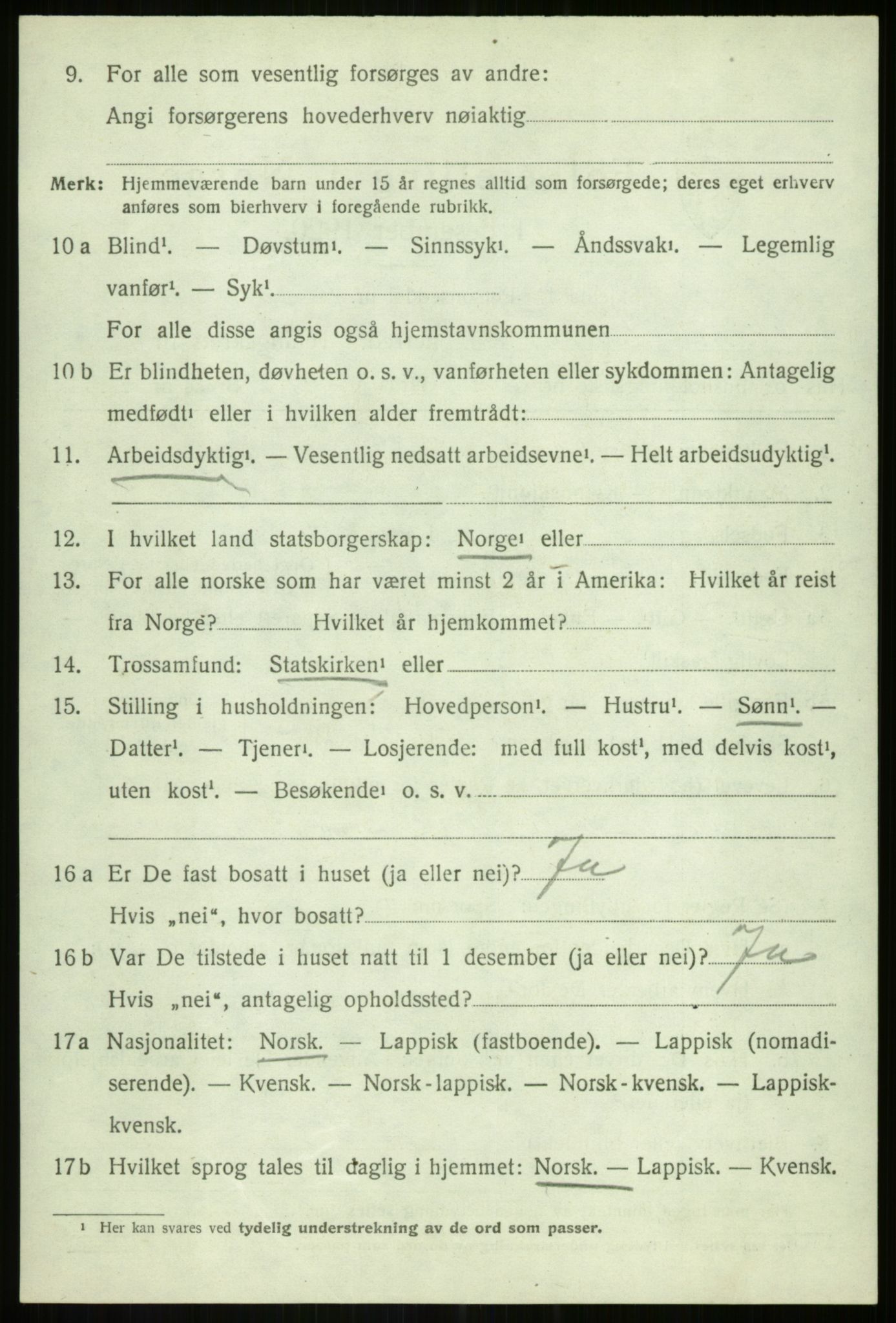 SATØ, 1920 census for Lenvik, 1920, p. 6465