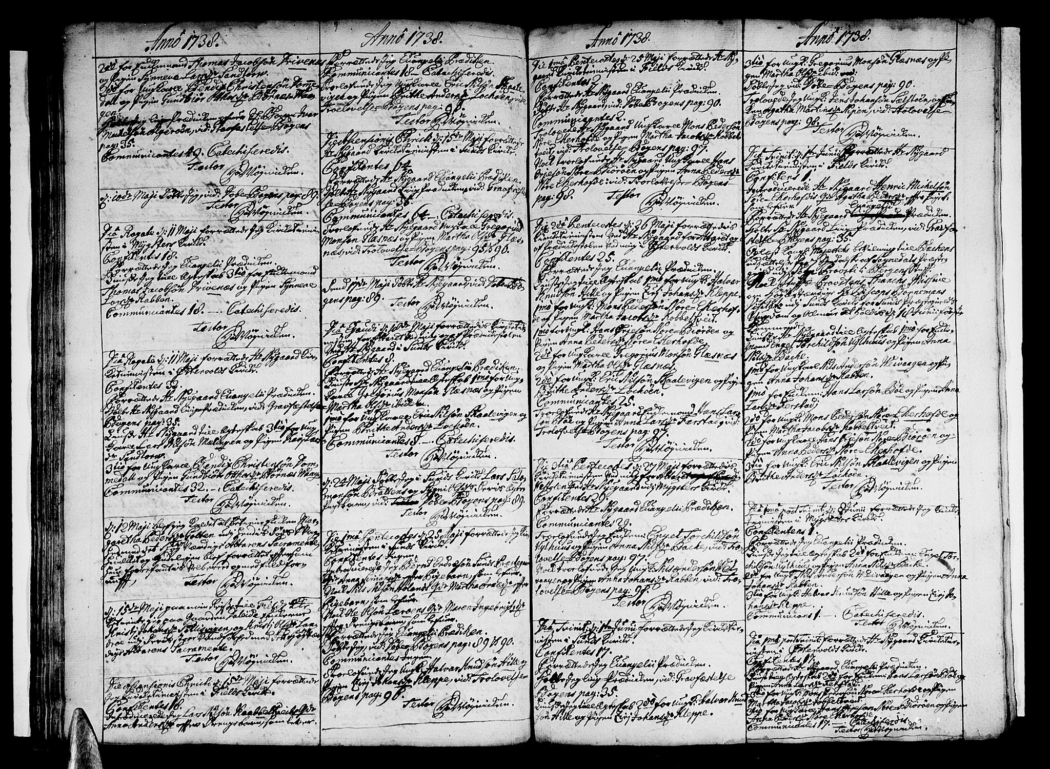 Sund sokneprestembete, AV/SAB-A-99930: Parish register (official) no. A 1, 1729-1740