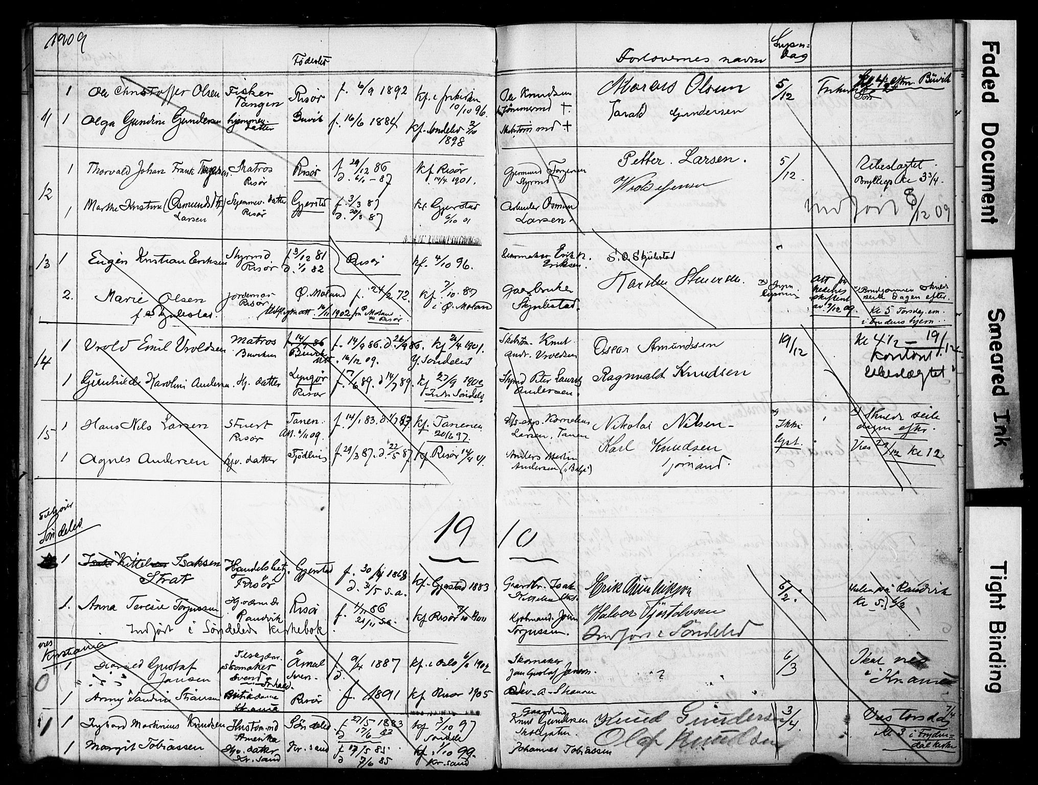 Risør sokneprestkontor, AV/SAK-1111-0035/F/Fe/L0003: Banns register no. A VI 3, 1901-1918