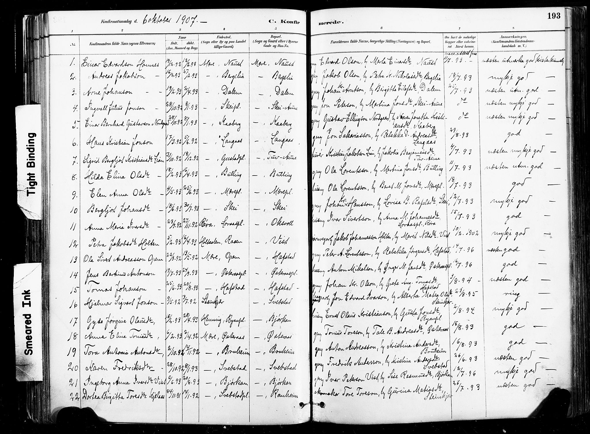 Ministerialprotokoller, klokkerbøker og fødselsregistre - Nord-Trøndelag, SAT/A-1458/735/L0351: Parish register (official) no. 735A10, 1884-1908, p. 193