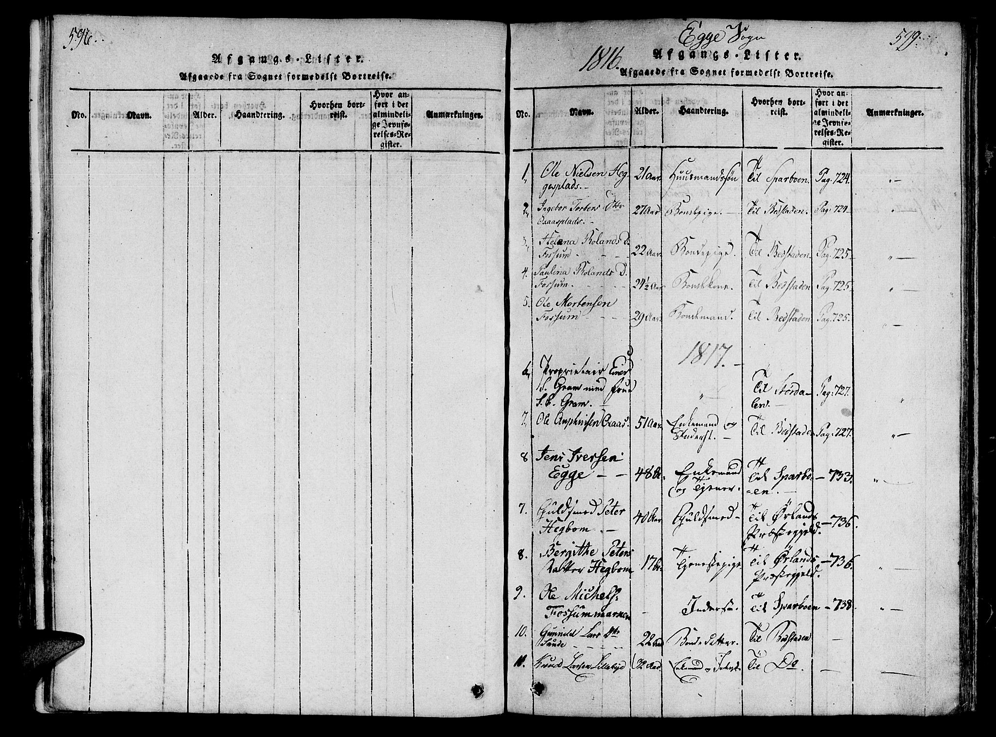 Ministerialprotokoller, klokkerbøker og fødselsregistre - Nord-Trøndelag, AV/SAT-A-1458/746/L0441: Parish register (official) no. 746A03 /3, 1816-1827, p. 596-599