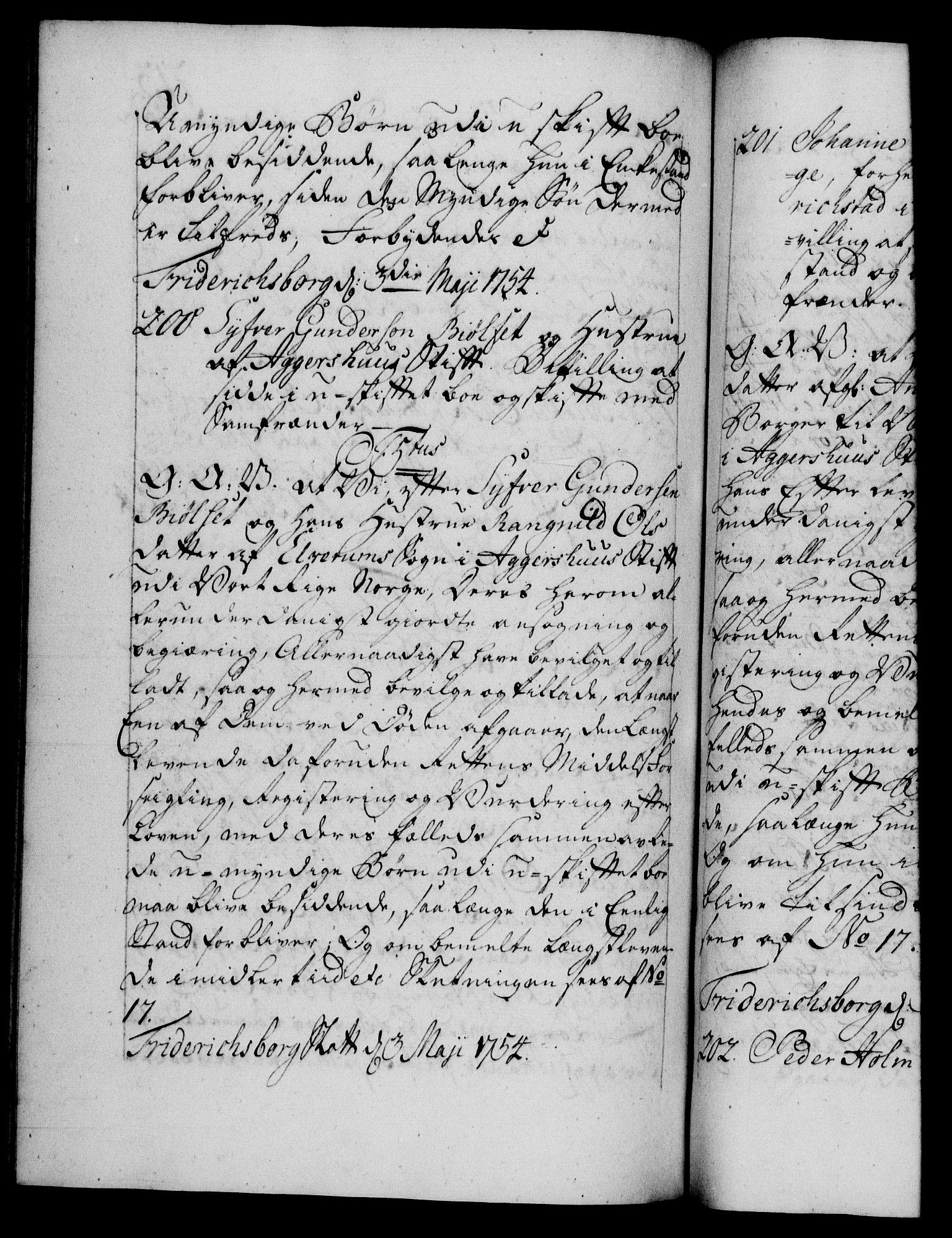 Danske Kanselli 1572-1799, AV/RA-EA-3023/F/Fc/Fca/Fcaa/L0038: Norske registre, 1753-1754, p. 713b