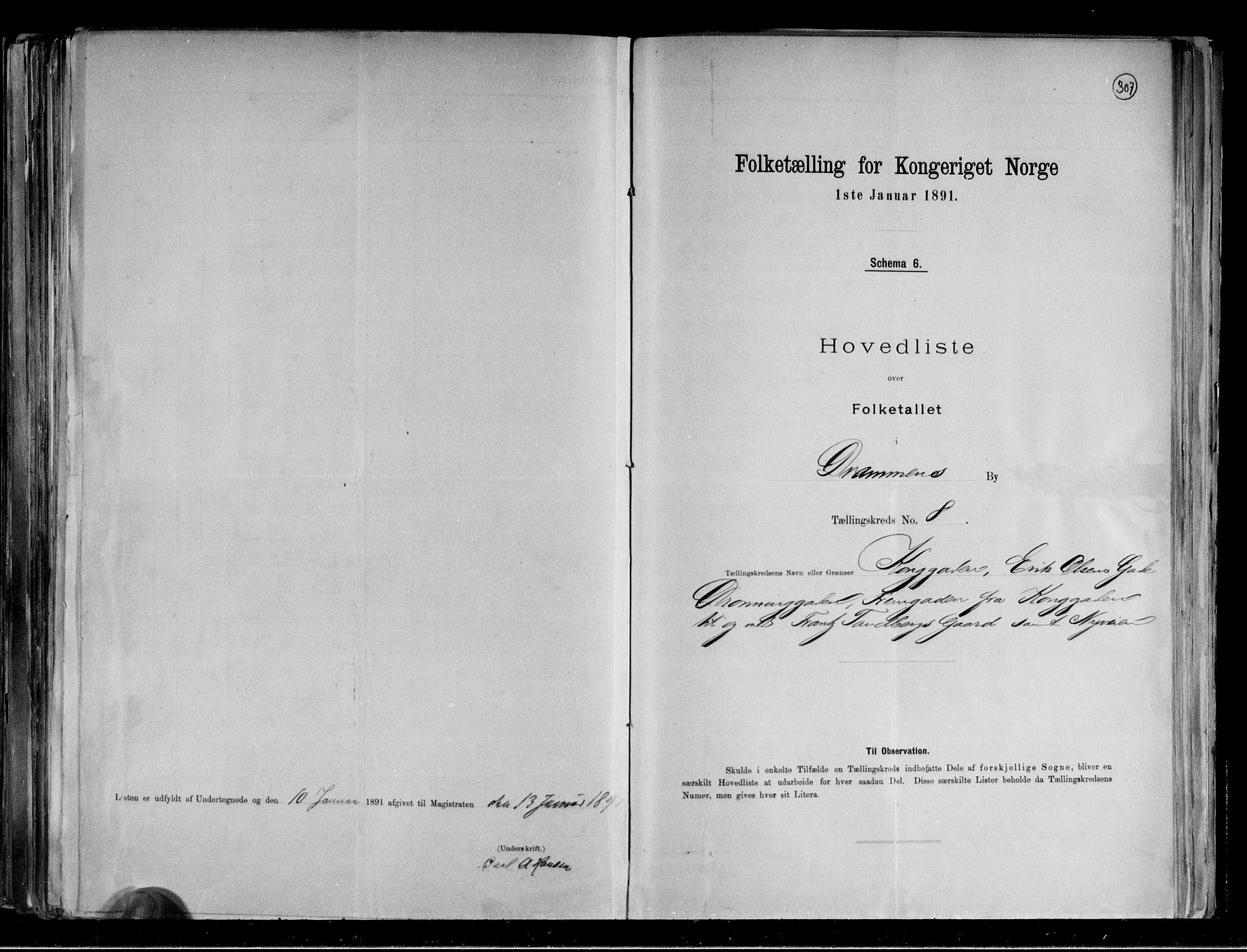 RA, 1891 census for 0602 Drammen, 1891, p. 22