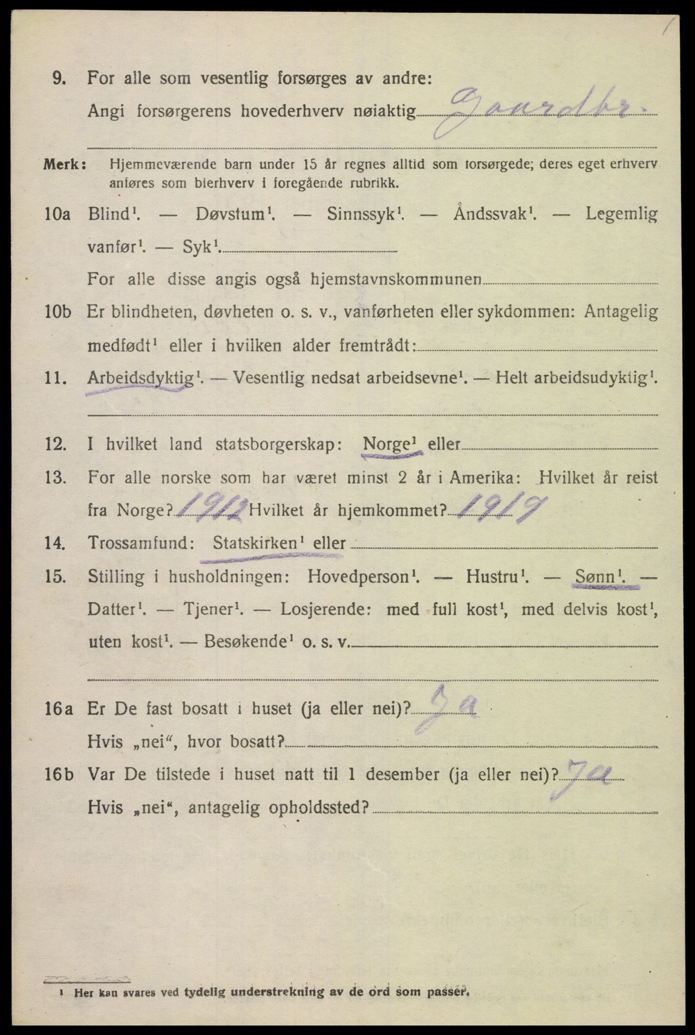 SAK, 1920 census for Spangereid, 1920, p. 3680