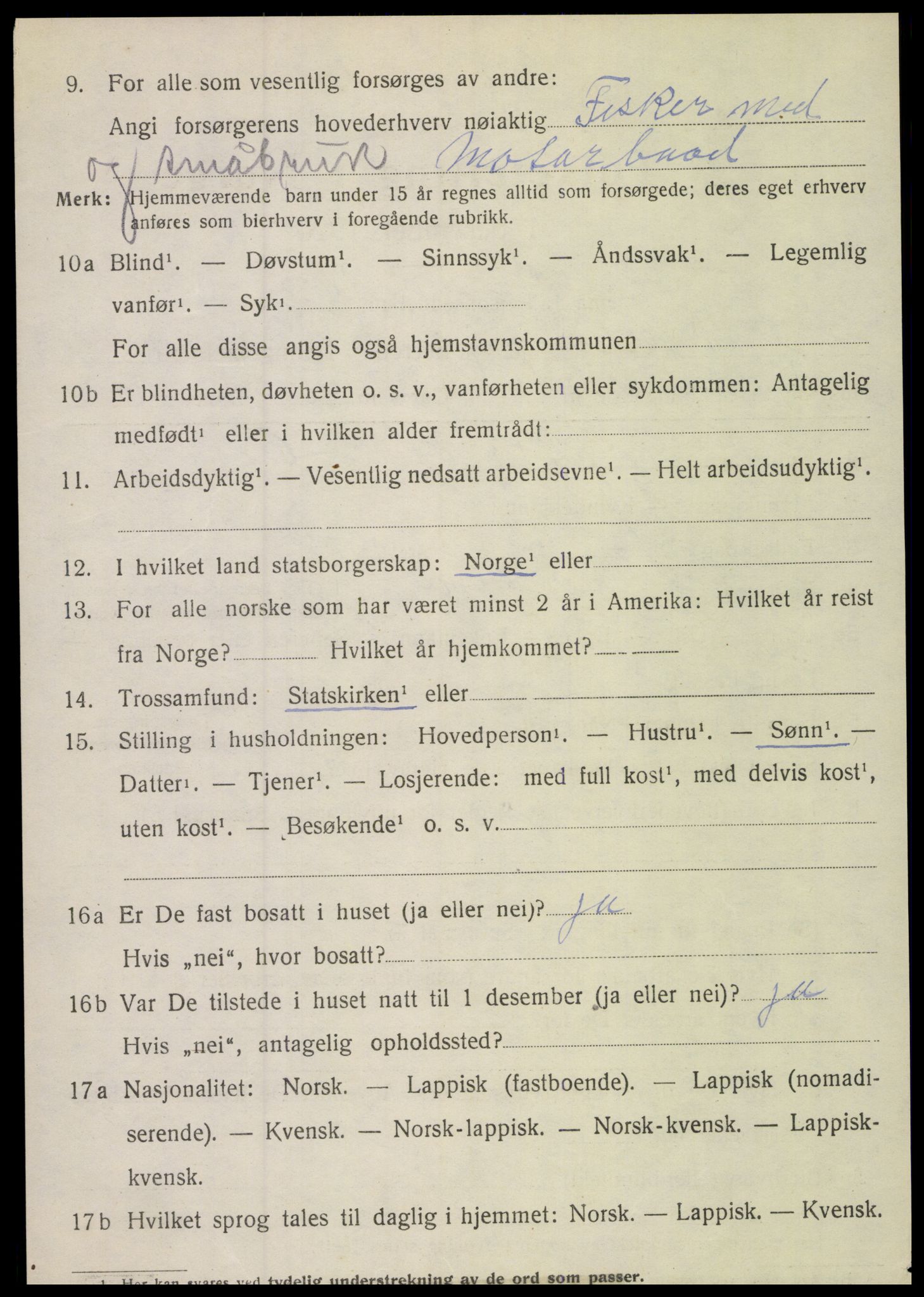 SAT, 1920 census for Kjerringøy, 1920, p. 1694