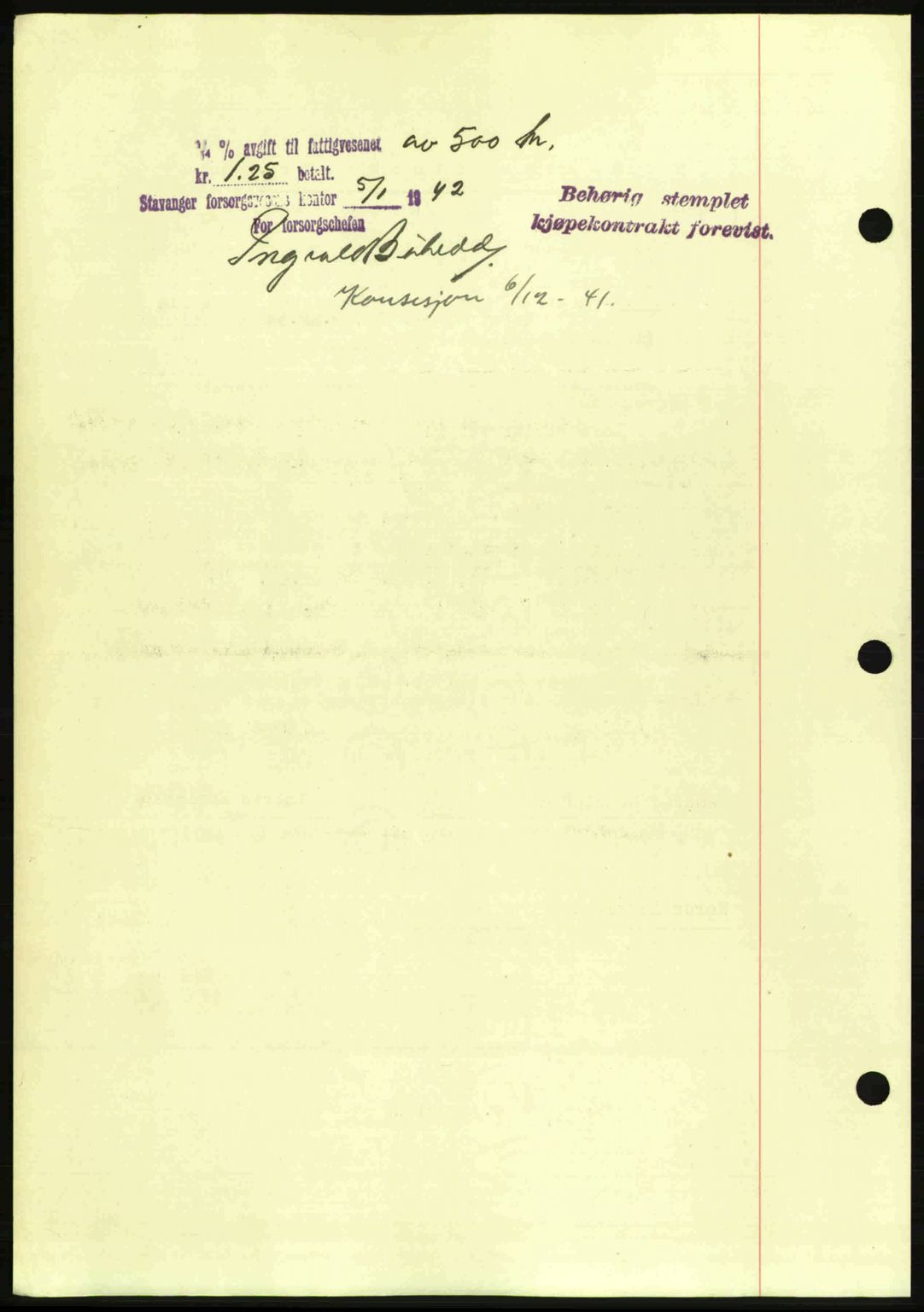 Stavanger byrett, AV/SAST-A-100455/002/G/Gb/L0017: Mortgage book no. A7, 1941-1943, Diary no: : 21/1942