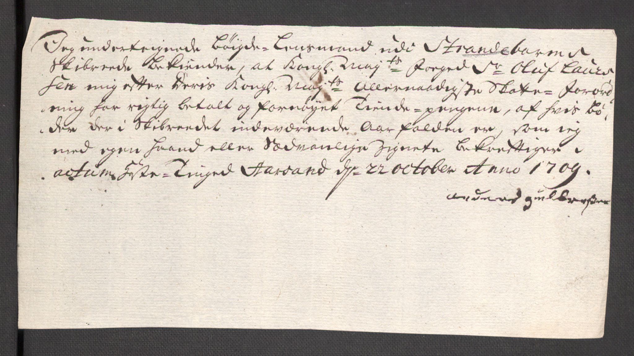 Rentekammeret inntil 1814, Reviderte regnskaper, Fogderegnskap, AV/RA-EA-4092/R48/L2986: Fogderegnskap Sunnhordland og Hardanger, 1709-1710, p. 319