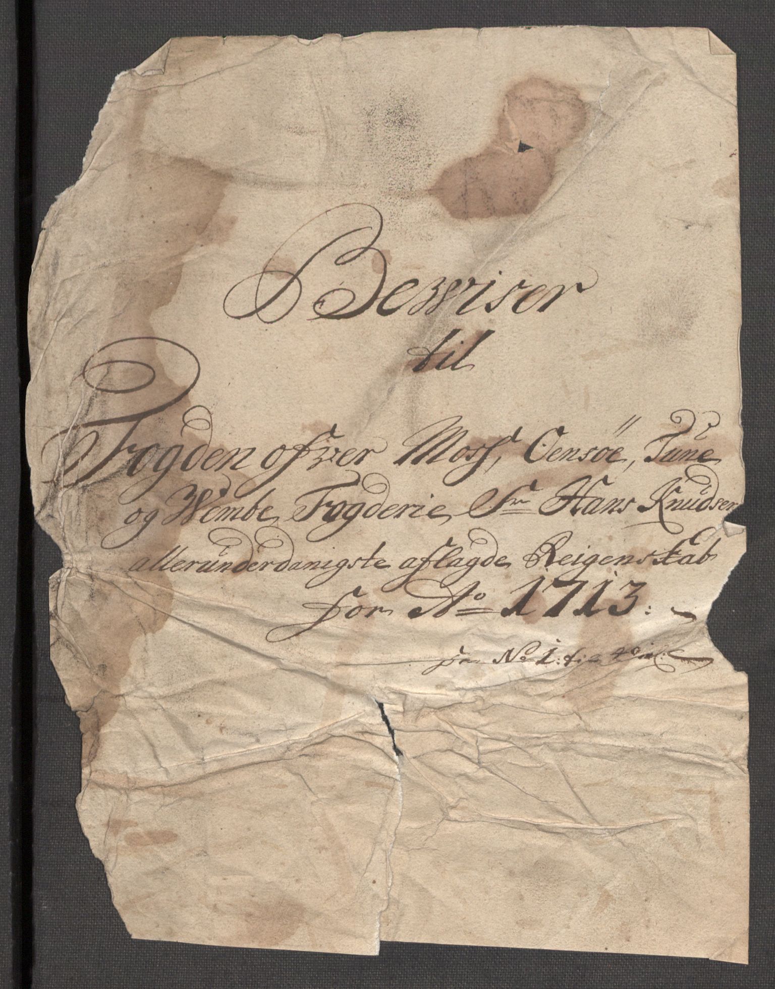 Rentekammeret inntil 1814, Reviderte regnskaper, Fogderegnskap, AV/RA-EA-4092/R04/L0138: Fogderegnskap Moss, Onsøy, Tune, Veme og Åbygge, 1713-1714, p. 26