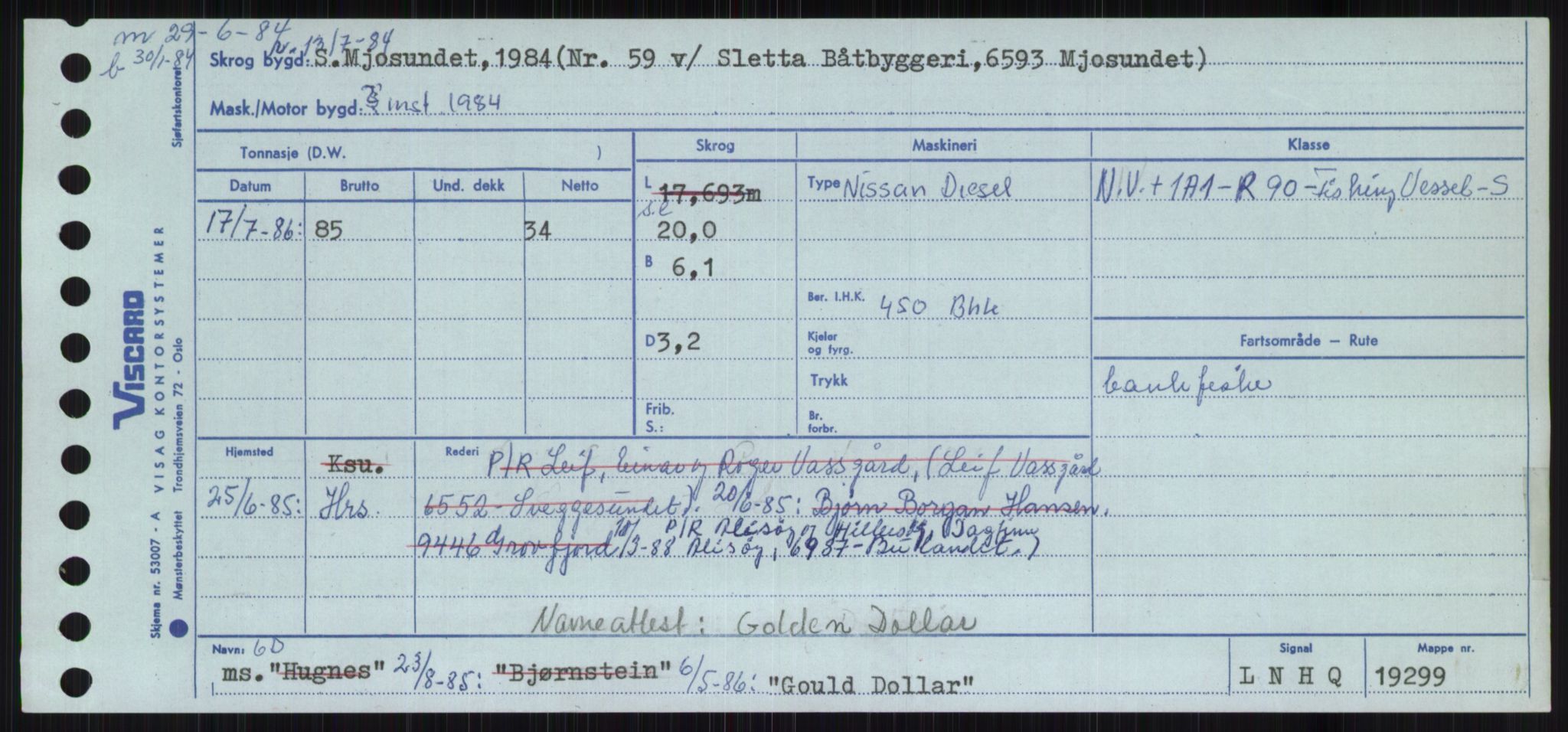 Sjøfartsdirektoratet med forløpere, Skipsmålingen, RA/S-1627/H/Ha/L0002/0002: Fartøy, Eik-Hill / Fartøy, G-Hill, p. 211