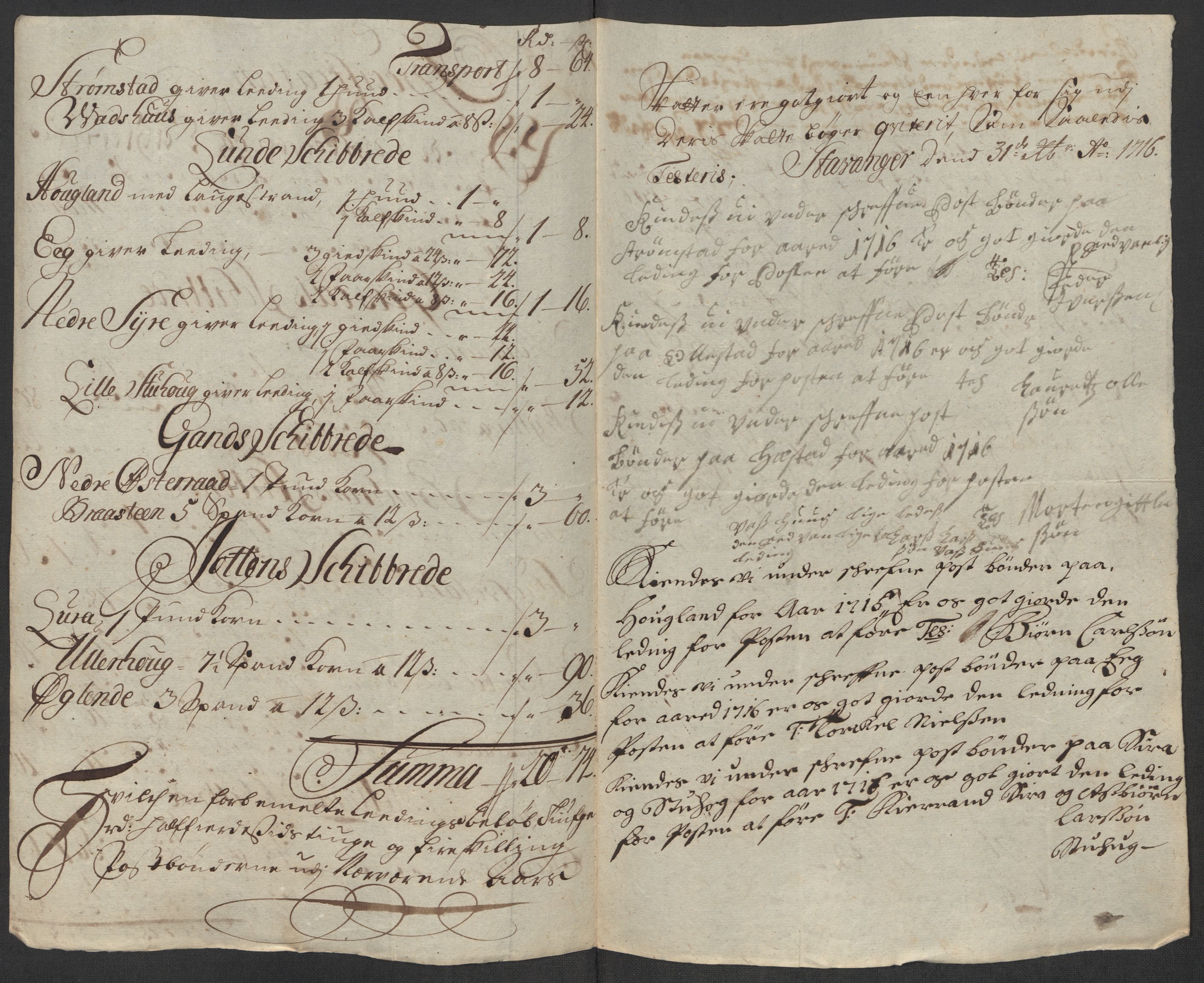 Rentekammeret inntil 1814, Reviderte regnskaper, Fogderegnskap, RA/EA-4092/R46/L2740: Fogderegnskap Jæren og Dalane, 1715-1716, p. 435