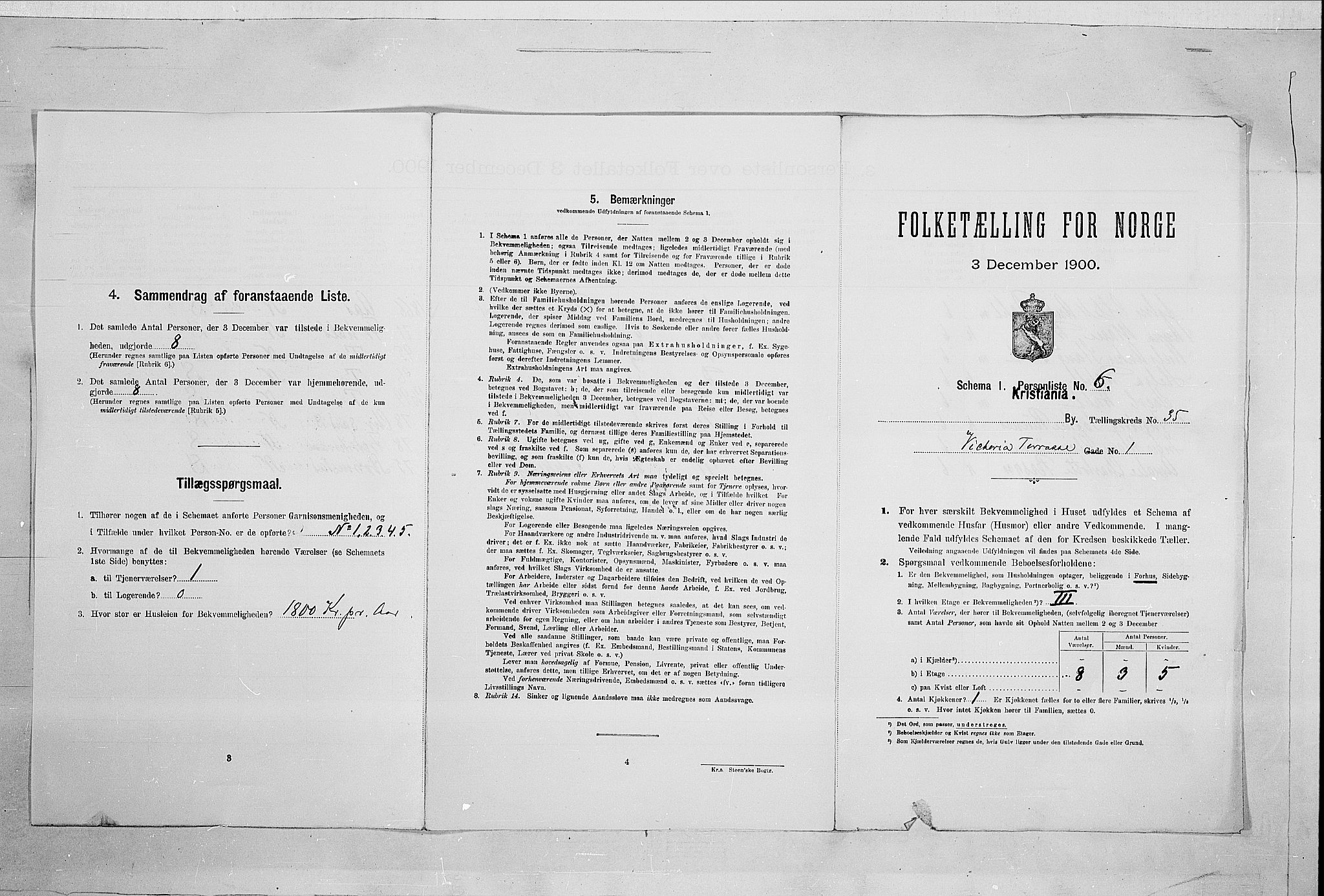 SAO, 1900 census for Kristiania, 1900, p. 112711