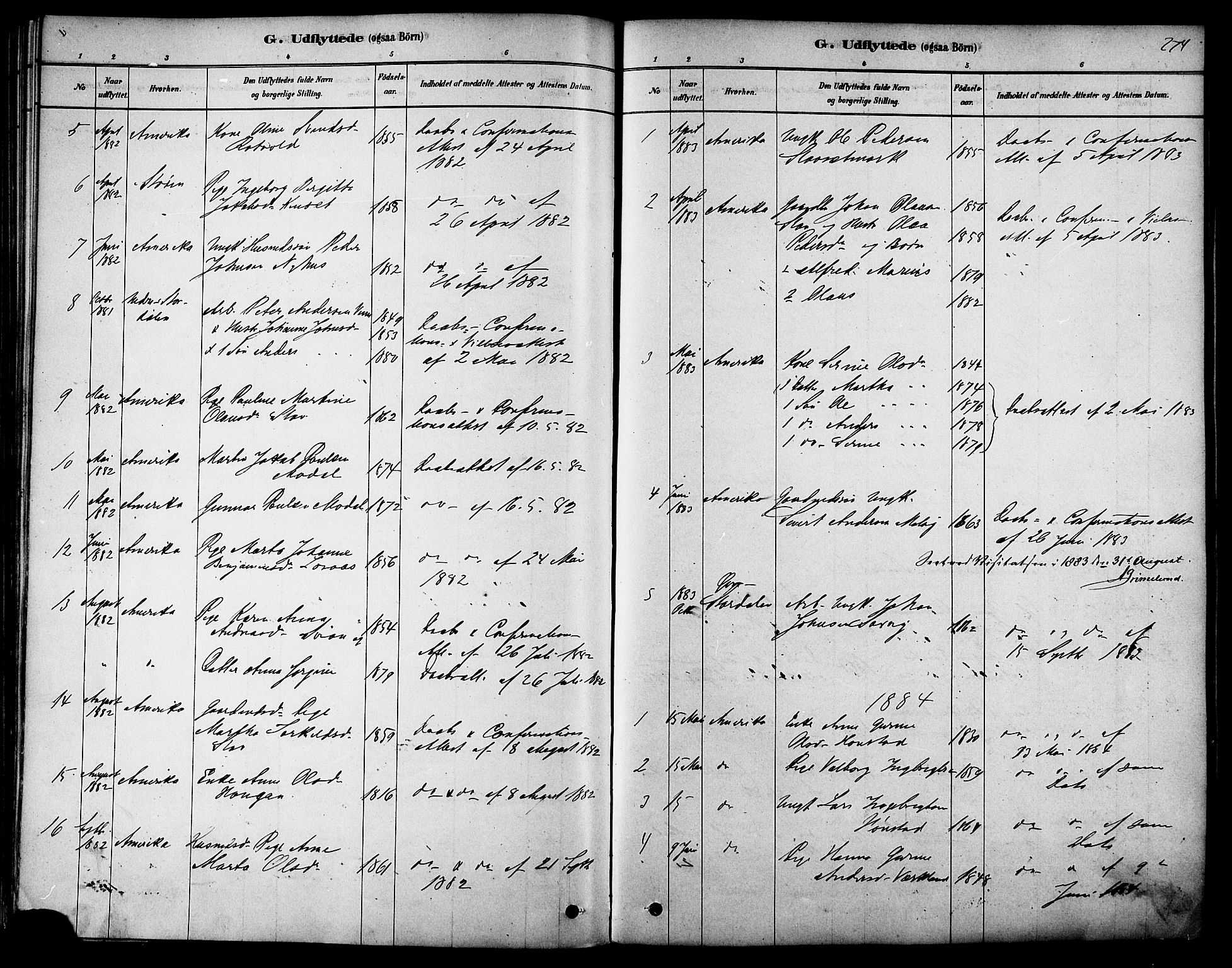 Ministerialprotokoller, klokkerbøker og fødselsregistre - Sør-Trøndelag, SAT/A-1456/616/L0410: Parish register (official) no. 616A07, 1878-1893, p. 274