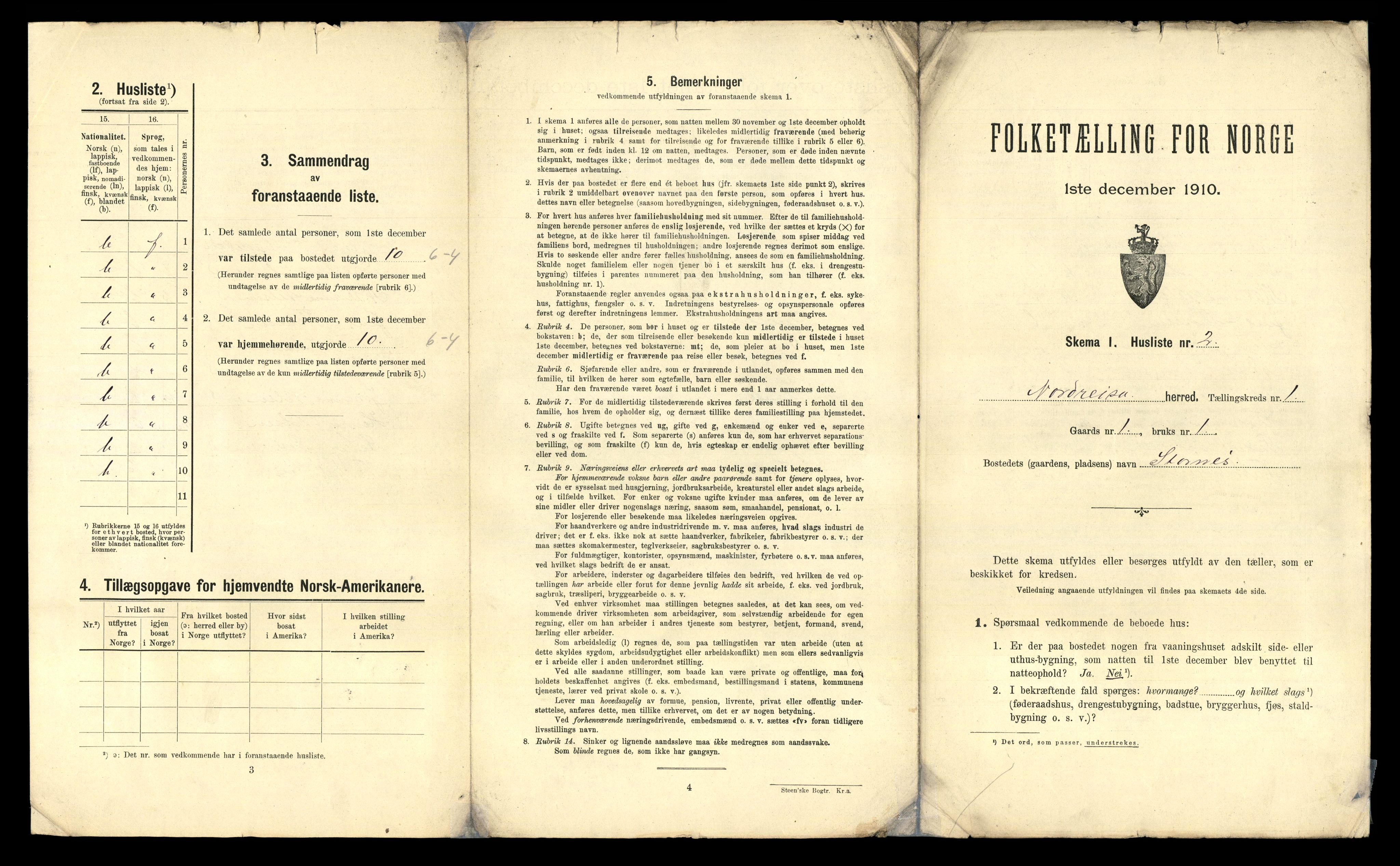 RA, 1910 census for Nordreisa, 1910, p. 34
