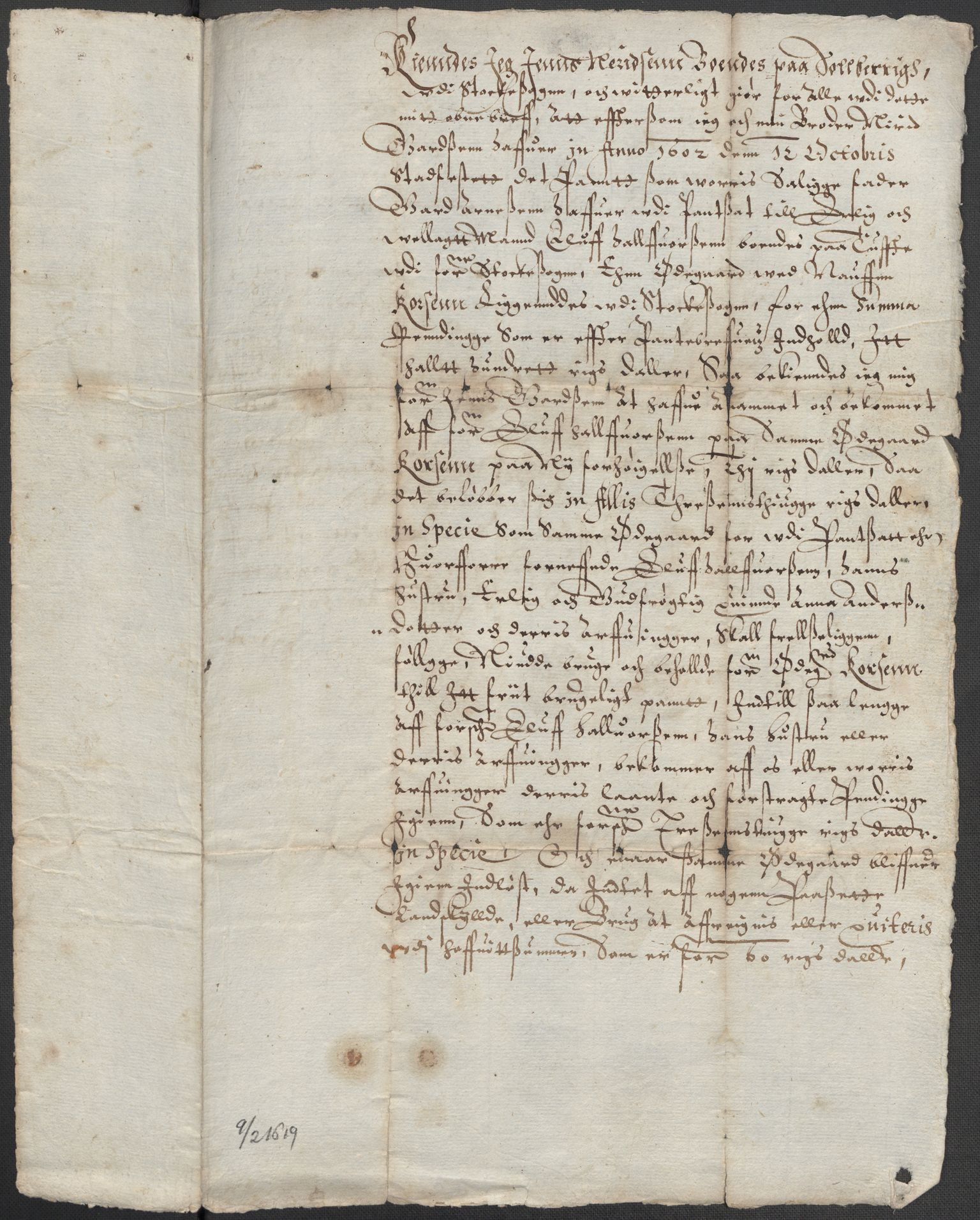 Riksarkivets diplomsamling, RA/EA-5965/F15/L0021: Prestearkiv - Vestfold, 1573-1858, p. 196