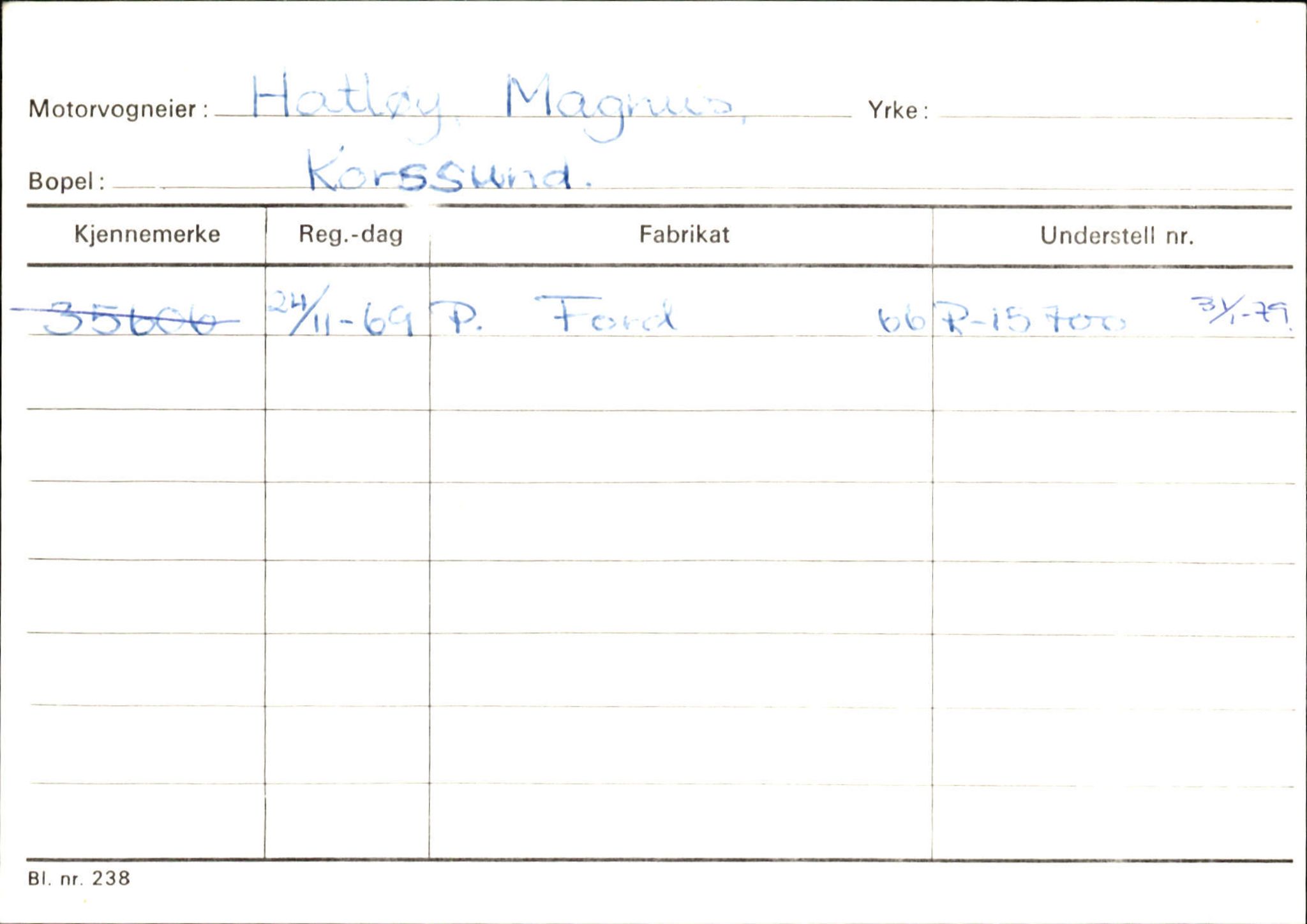 Statens vegvesen, Sogn og Fjordane vegkontor, AV/SAB-A-5301/4/F/L0132: Eigarregister Askvoll A-Å. Balestrand A-Å, 1945-1975, p. 487