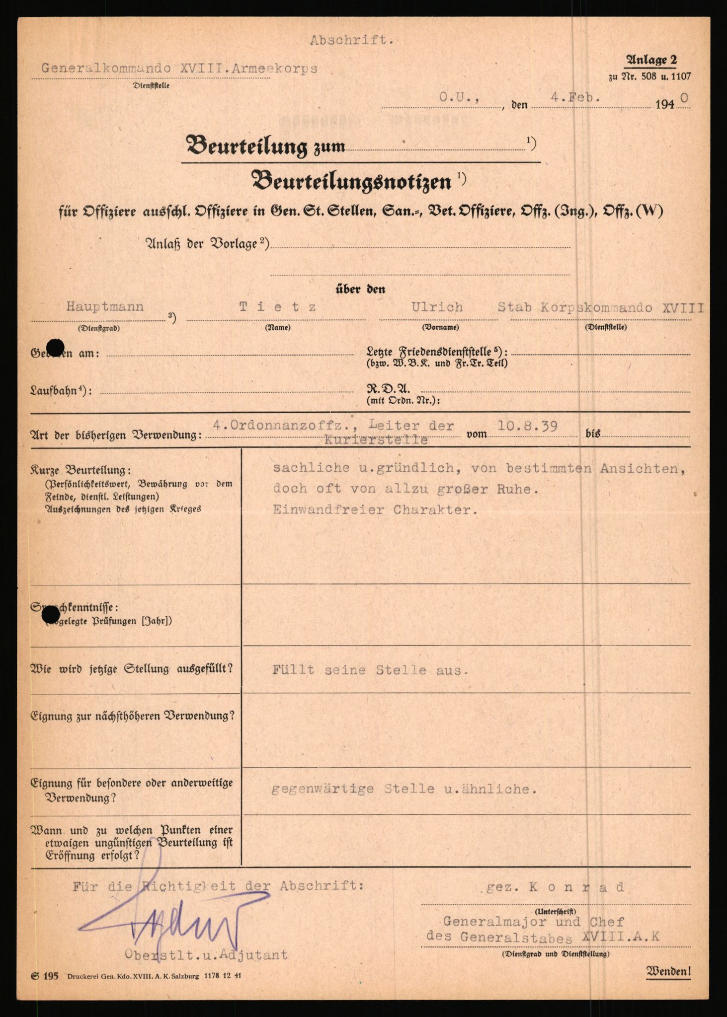 Forsvarets Overkommando. 2 kontor. Arkiv 11.4. Spredte tyske arkivsaker, AV/RA-RAFA-7031/D/Dar/Dara/L0019: Personalbøker og diverse, 1940-1945, p. 476