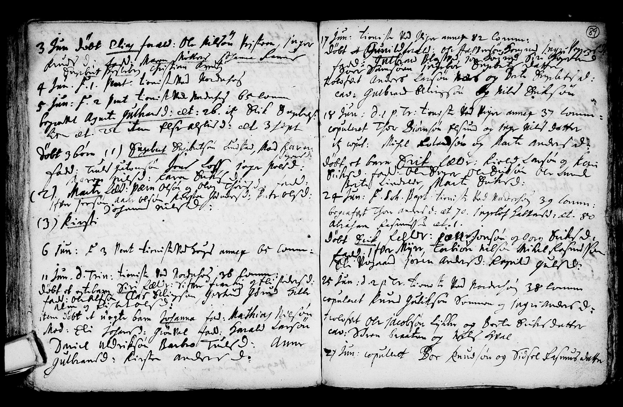 Norderhov kirkebøker, AV/SAKO-A-237/F/Fa/L0001: Parish register (official) no. 1, 1704-1716, p. 89