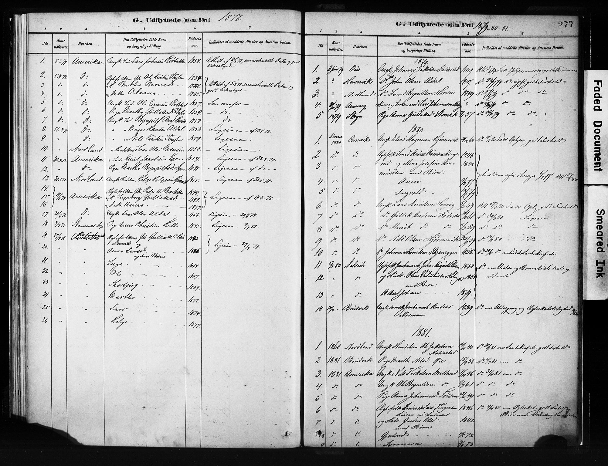 Evanger sokneprestembete, SAB/A-99924: Parish register (official) no. A 1, 1877-1899, p. 277