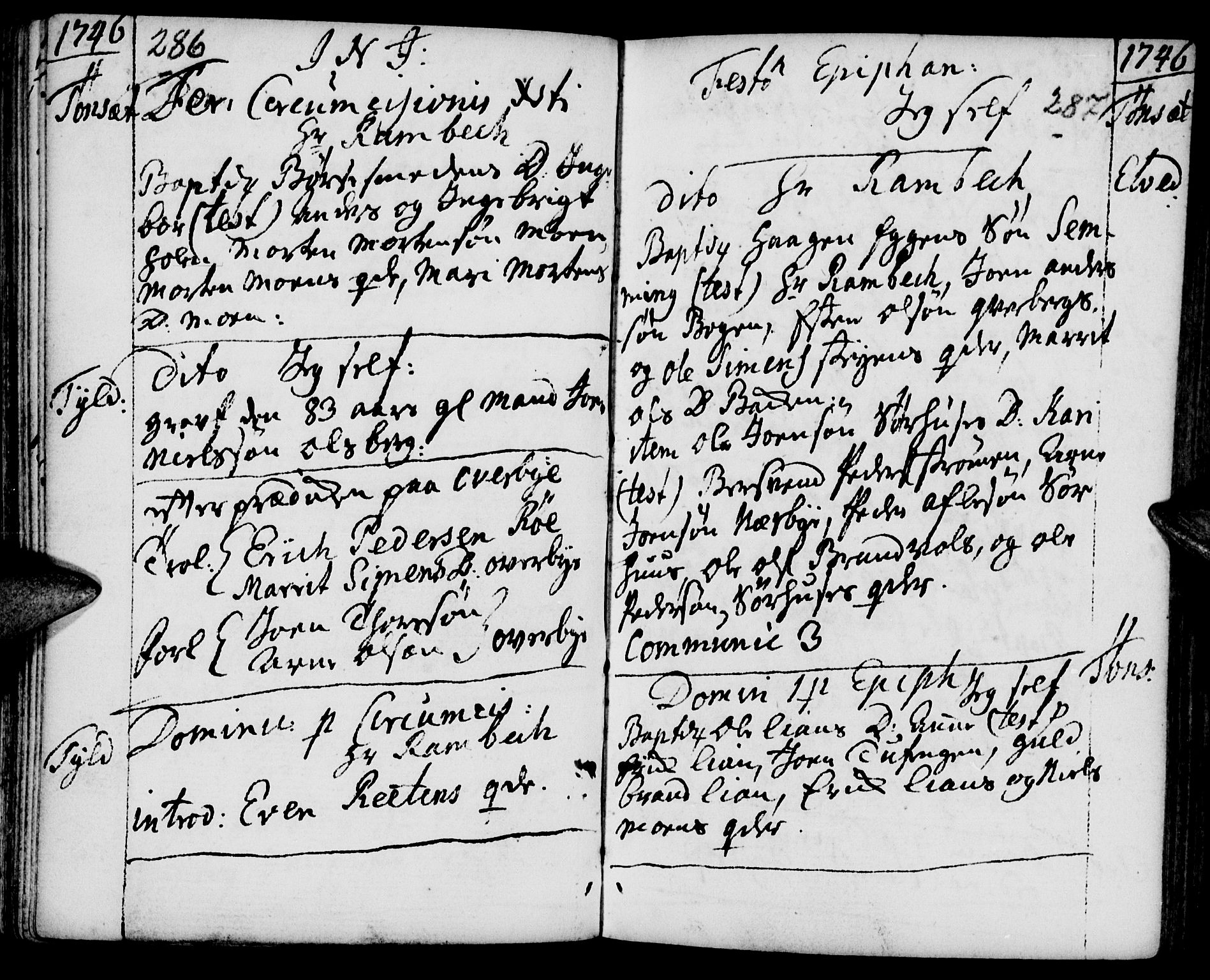 Tynset prestekontor, SAH/PREST-058/H/Ha/Haa/L0002: Parish register (official) no. 2, 1737-1767, p. 286-287