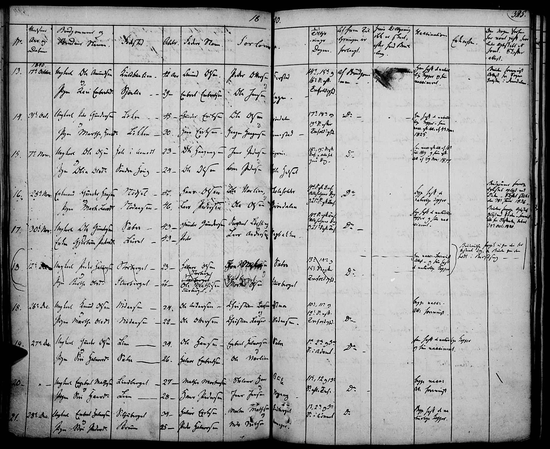 Elverum prestekontor, SAH/PREST-044/H/Ha/Haa/L0008: Parish register (official) no. 8, 1830-1842, p. 325