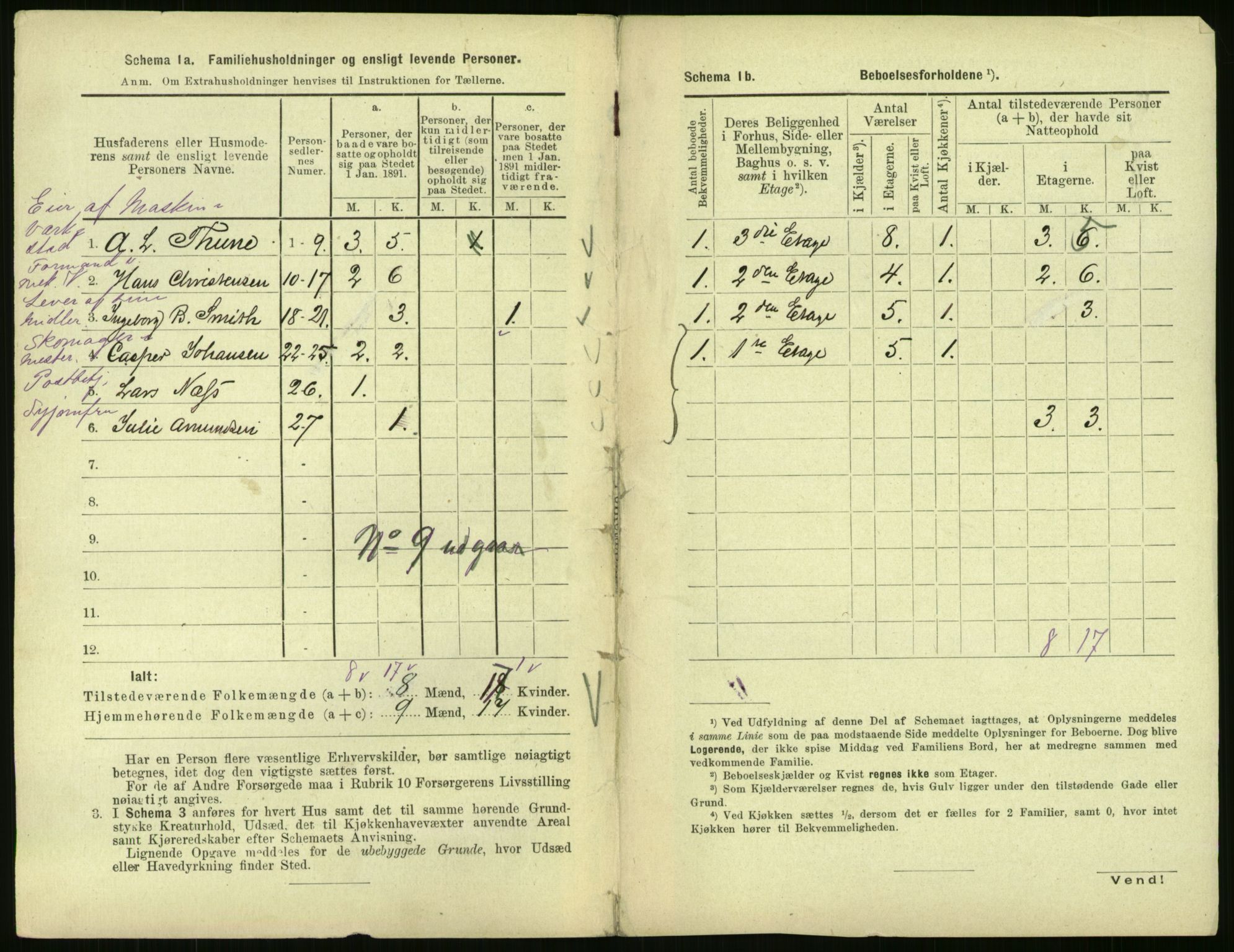 RA, 1891 census for 0301 Kristiania, 1891, p. 22729