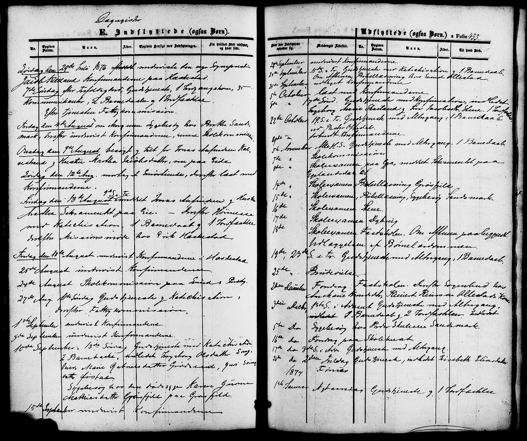 Lund sokneprestkontor, SAST/A-101809/S06/L0010: Parish register (official) no. A 9, 1854-1886, p. 455